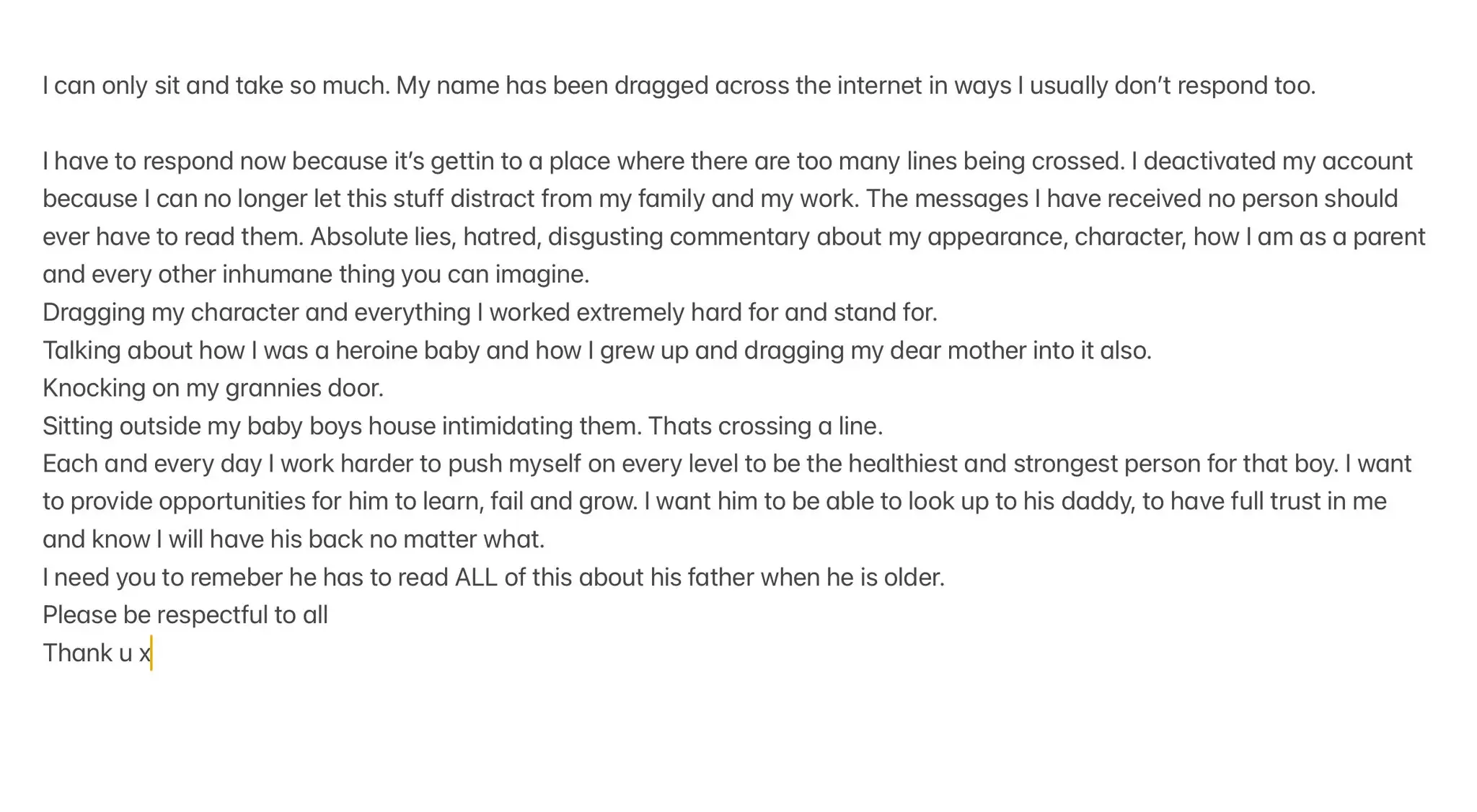 He released a statement on Twitter (Barry Keoghan/Twitter)