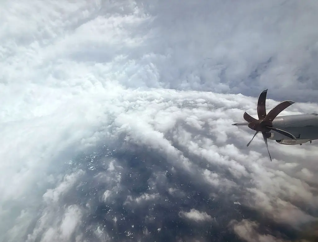 US Air Force flying through the storm as it approaches Jamaica (Lt. Col. Mark Withee/U.S. Air Force via Getty Images)