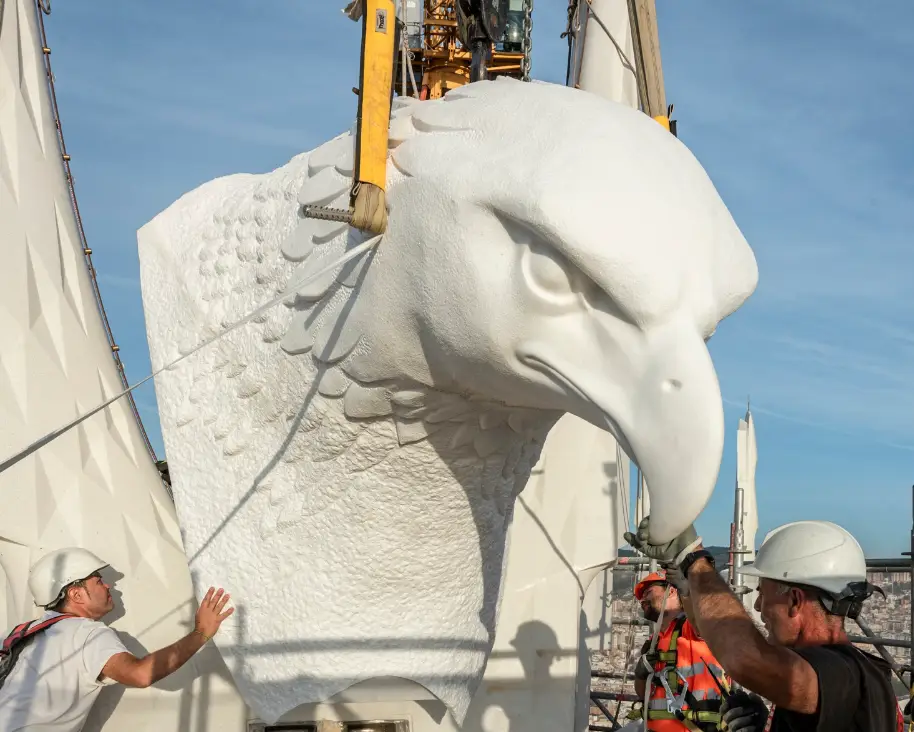 The eagle represents John's tower.
