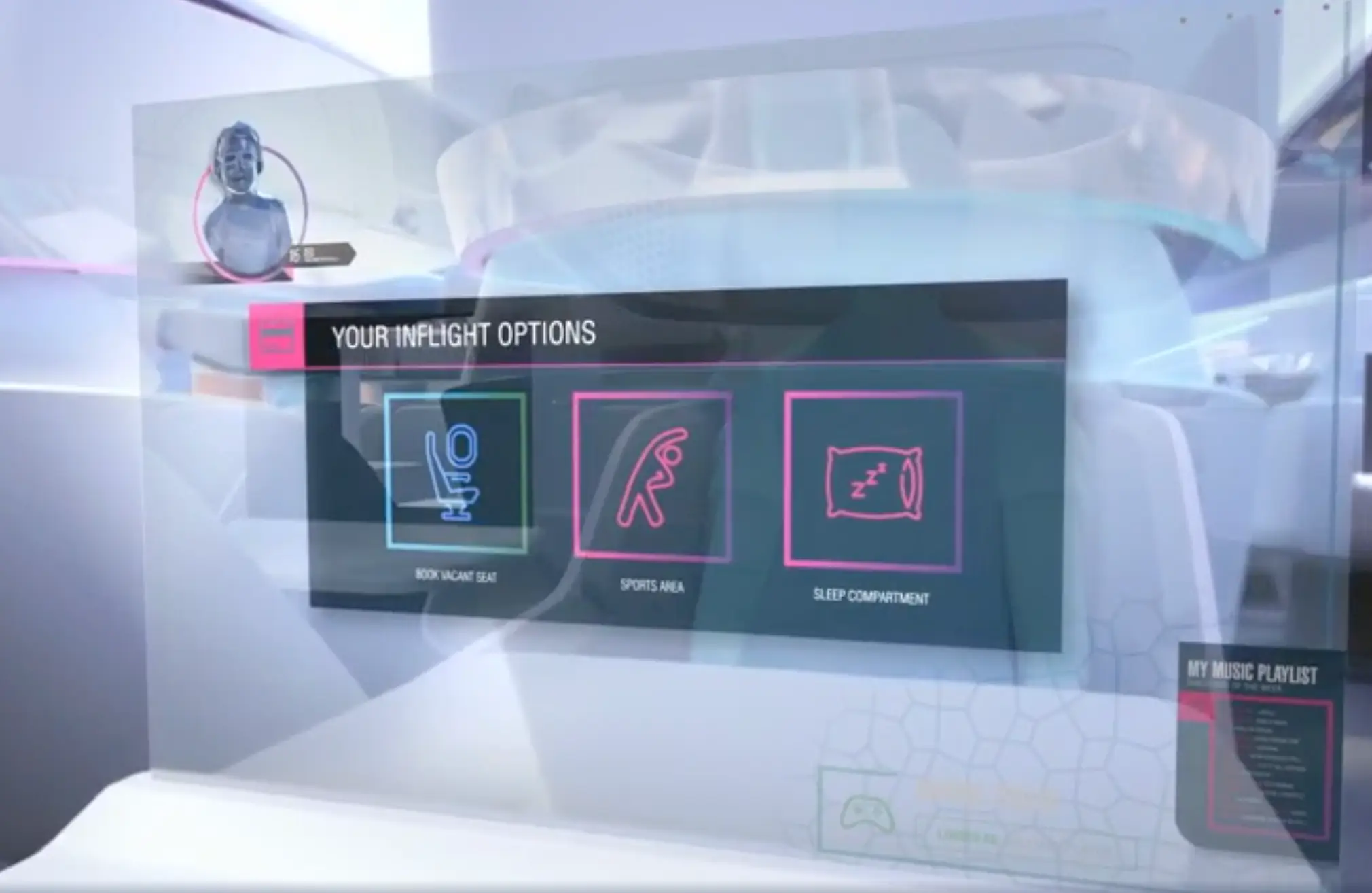 On plane facilities include a 'sleeping pod', 'bar' and even a 'workout space'