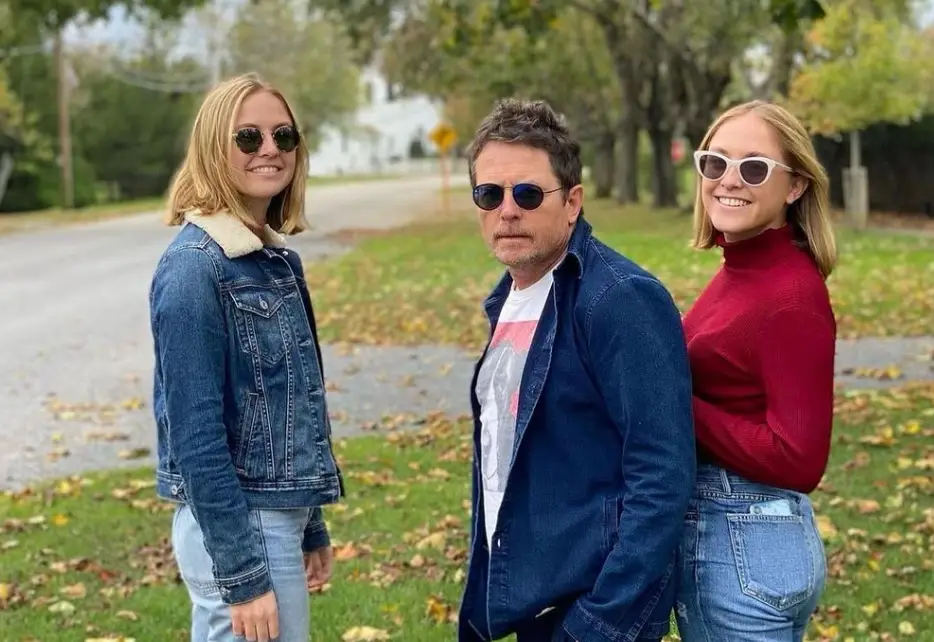 Fox with daughters Aquinnah and Schuyler.