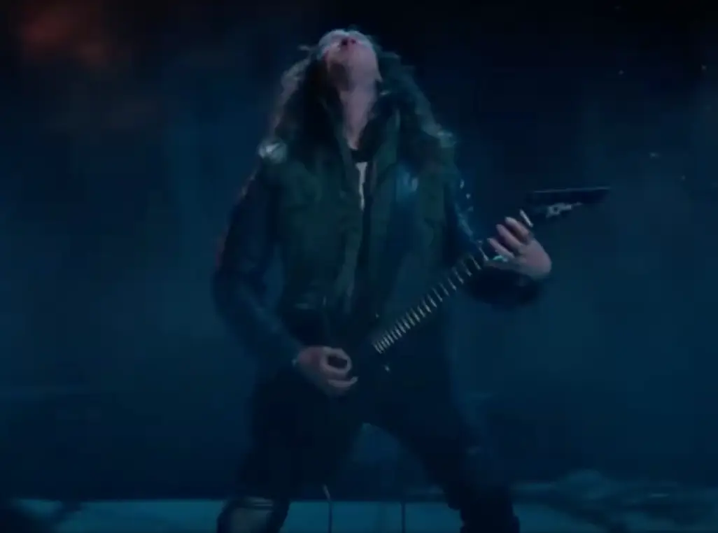 Eddie's guitar solo in Stranger Things.