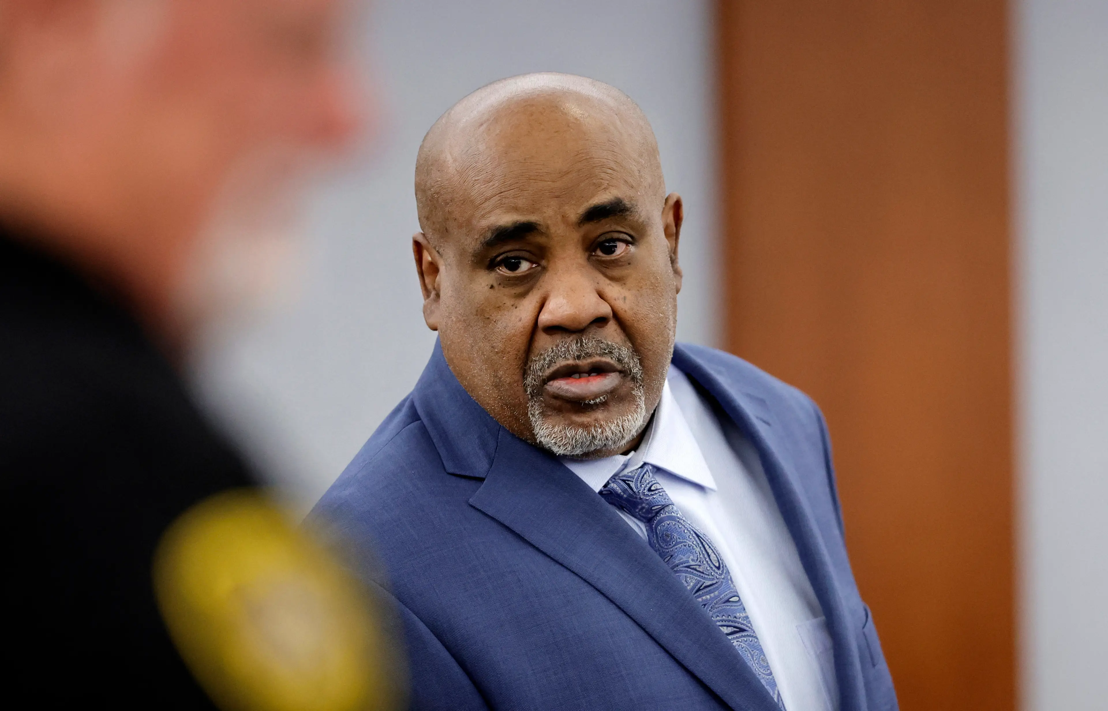Duane Davis is facing one count of murder with a deadly weapon with the intent to promote, further or assist a criminal gang in the 1996 killing of Shakur. (STEVE MARCUS / POOL / AFP via Getty Images)