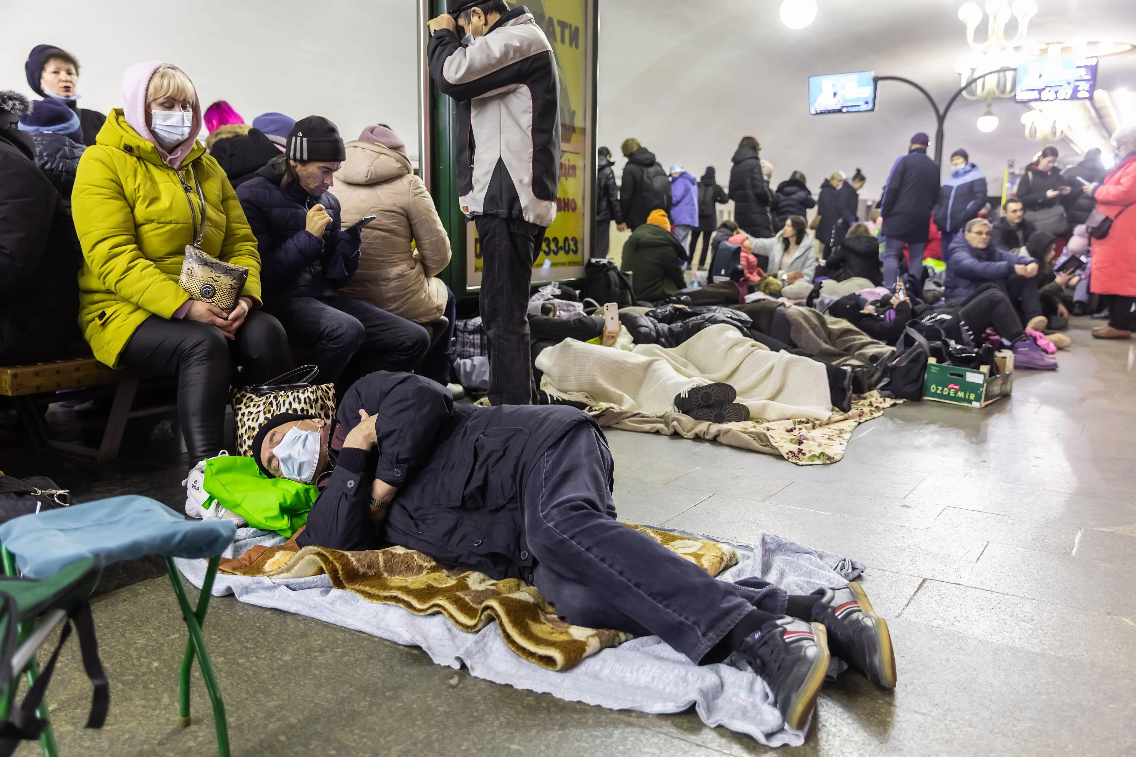 Subway station serves as a shelter for thousands of people (Alamy)
