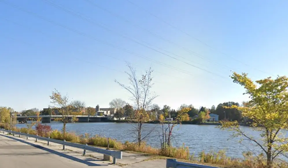 The seven-year-old was found in the West Twin River in Two Rivers (Google Maps)