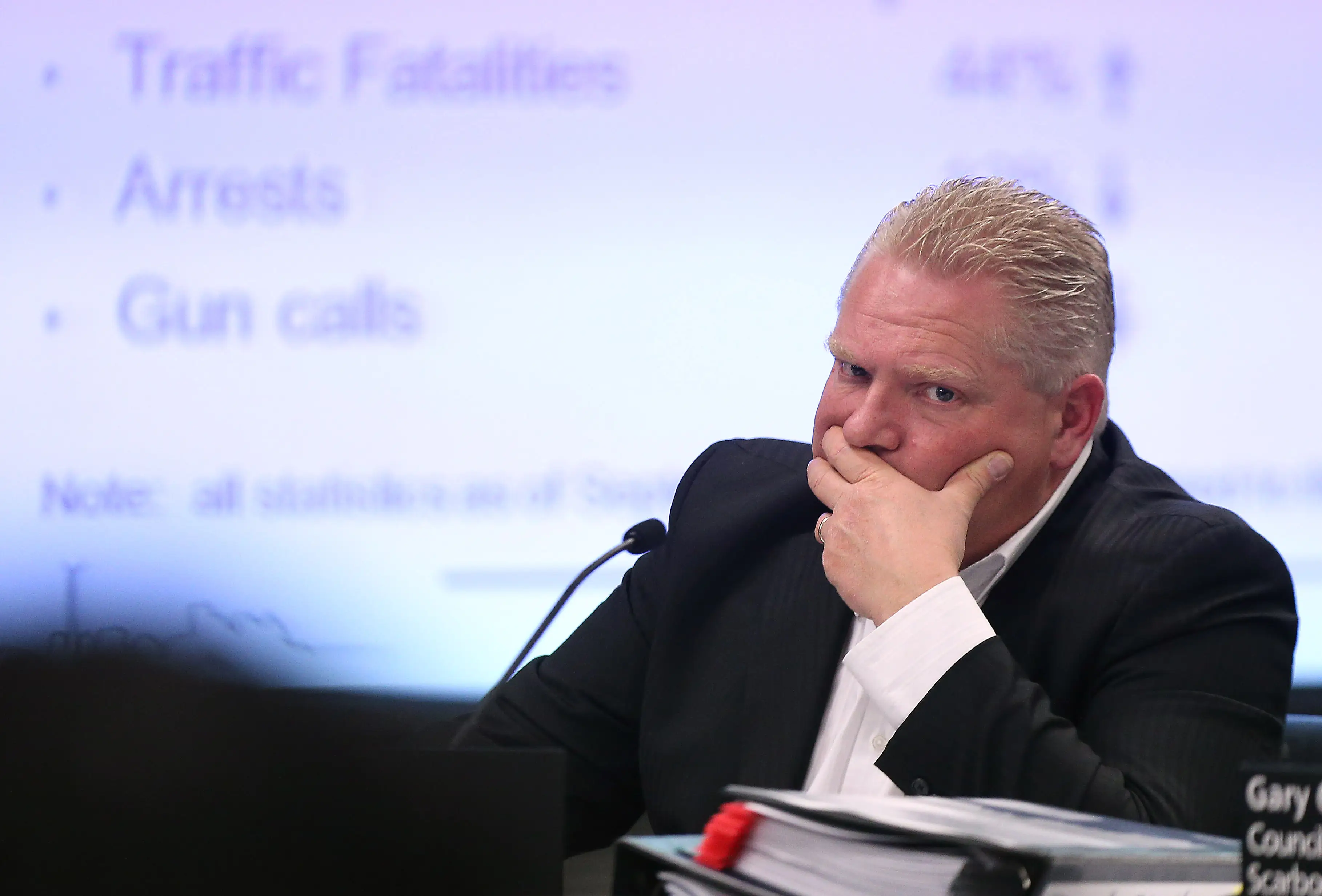Doug Ford has unveiled a 25 percent surcharge on electricity supplied to the US (Steve Russell/Toronto Star via Getty Images) 