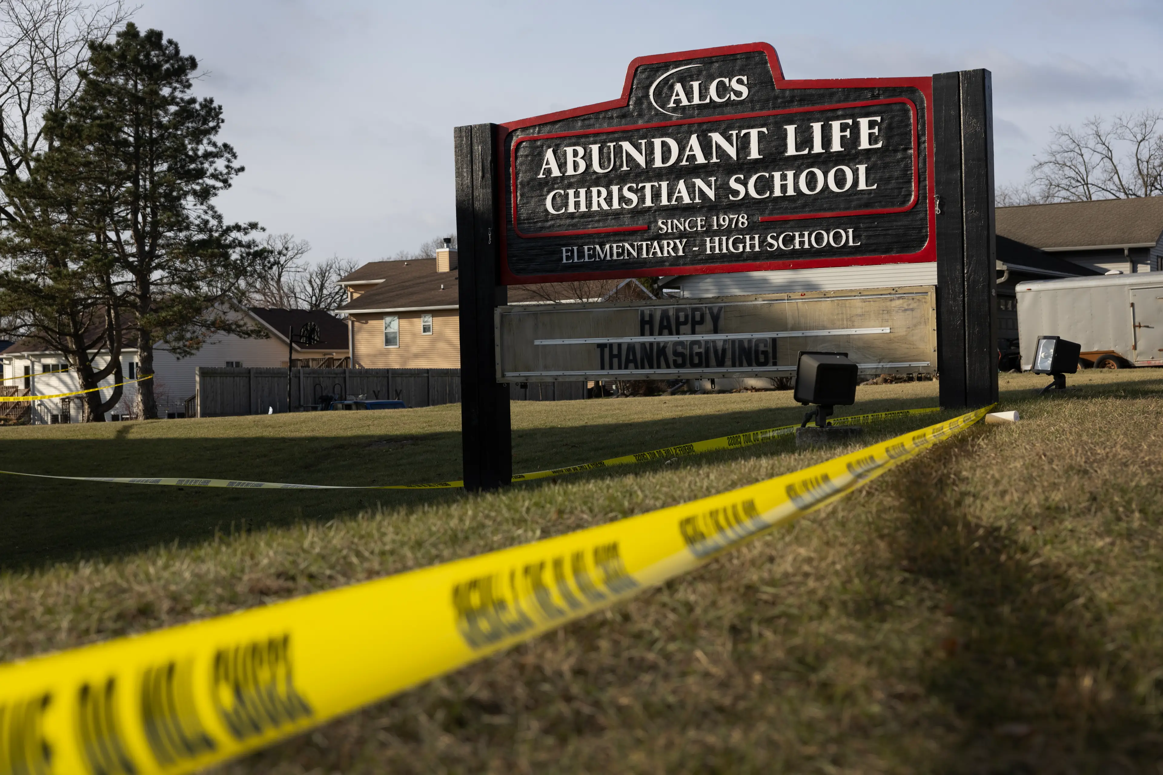The shooting took place at Abundant Life Christian School on December 16 (Scott Olson/Getty Images)