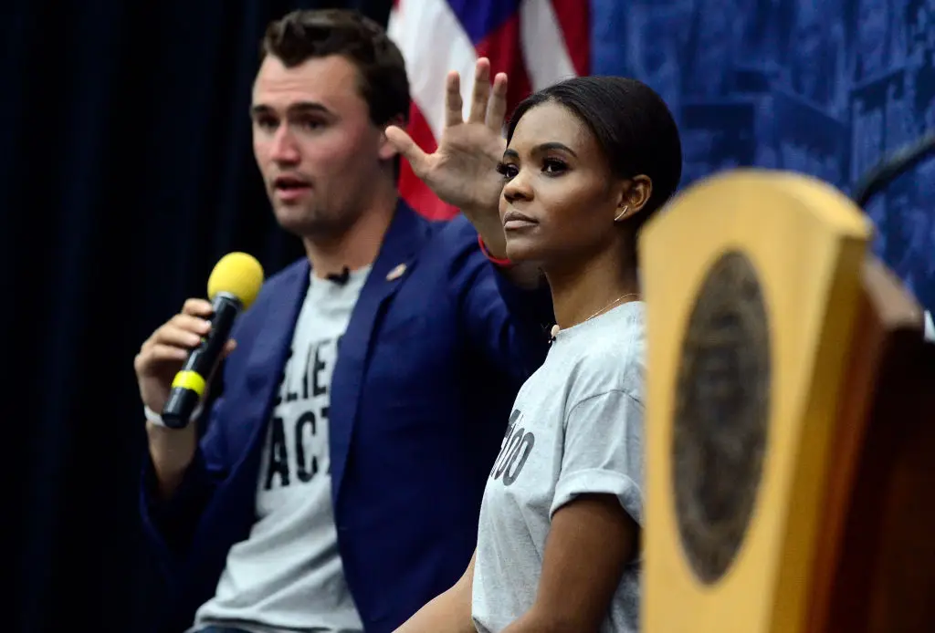 Candace Owens, a former Turning Point employee and friend of Charlie Kirk, has questioned the circumstances of his death on her YouTube show. (Photo by Paul Aiken/Digital First Media/Boulder Daily Camera via Getty Images)