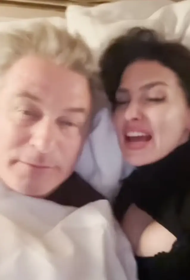 The couple joked about the video and insisted there was no animosity between them (Hilaria Baldwin)