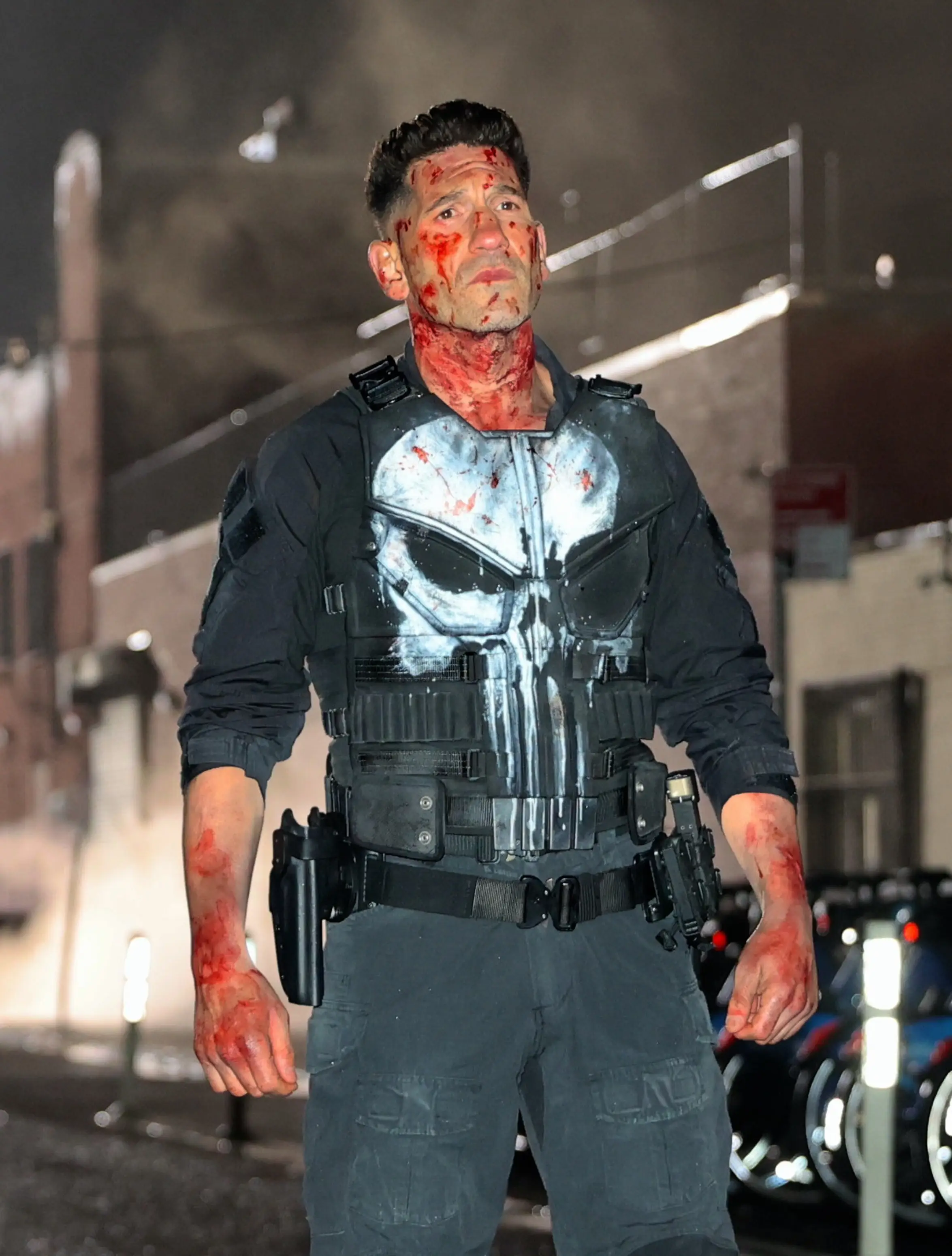 Jon Bernthal seen on the set of Daredevil: Born Again earlier this year (Jose Perez/Bauer-Griffin/GC Images)
