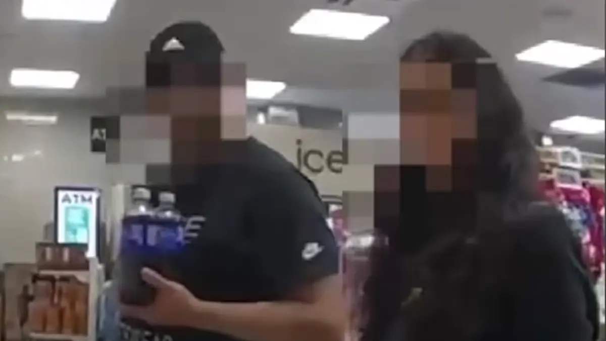 Police arrested a Californian man who tried to 'flee' the 'suspicious' scene (Facebook/Alhmabra Police Department)