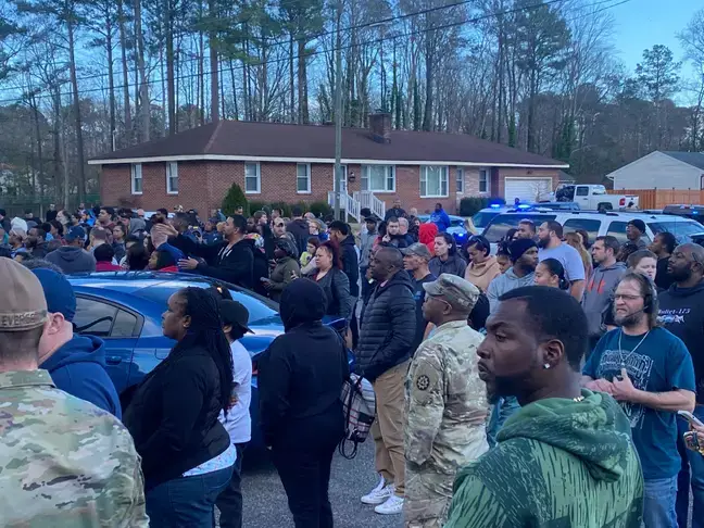 Parents waited anxiously to be reunited with their children after the shooting.