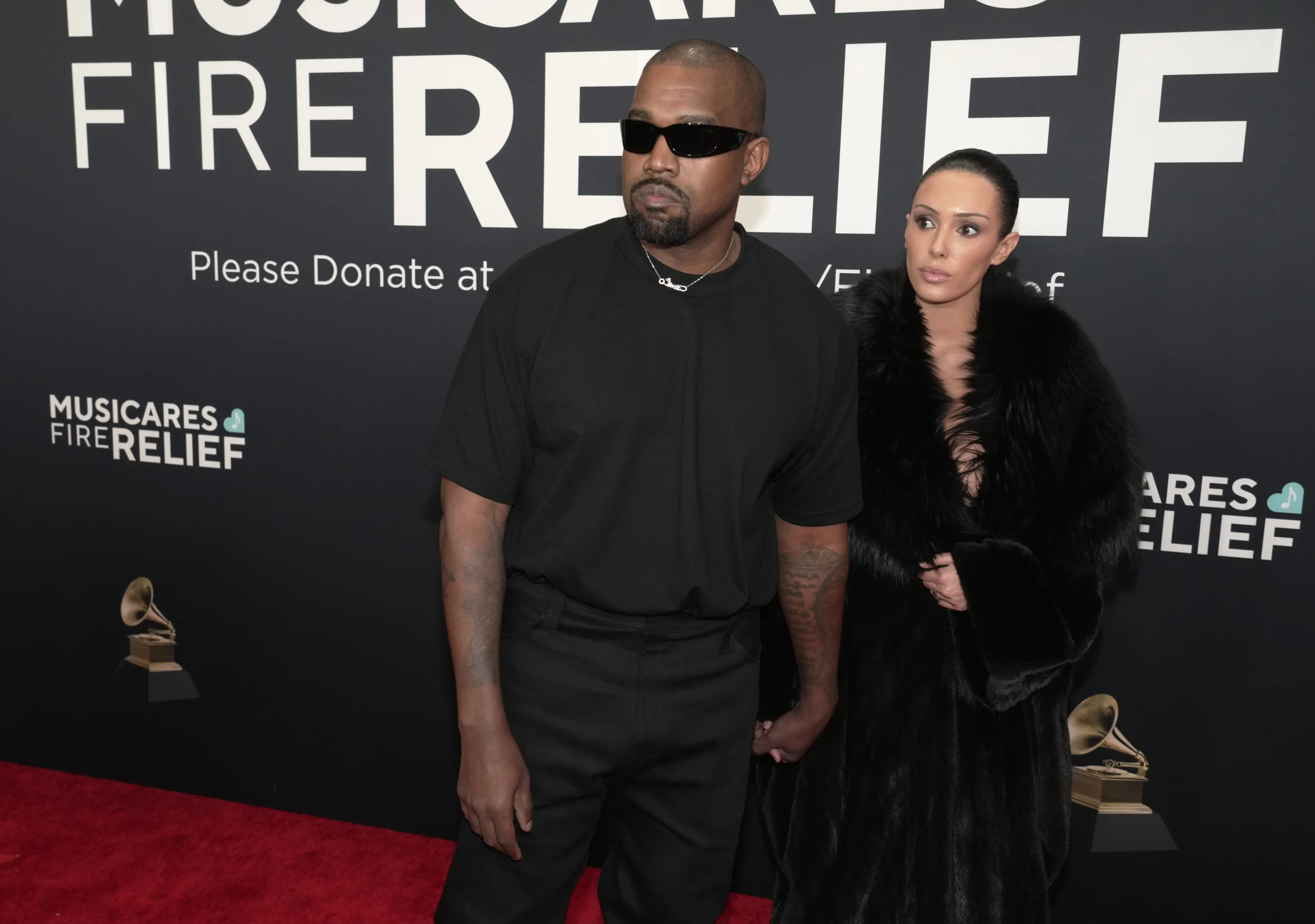 Kanye West and Bianca Censori attended the 67th Grammy Awards (Jeff Kravitz/FilmMagic)