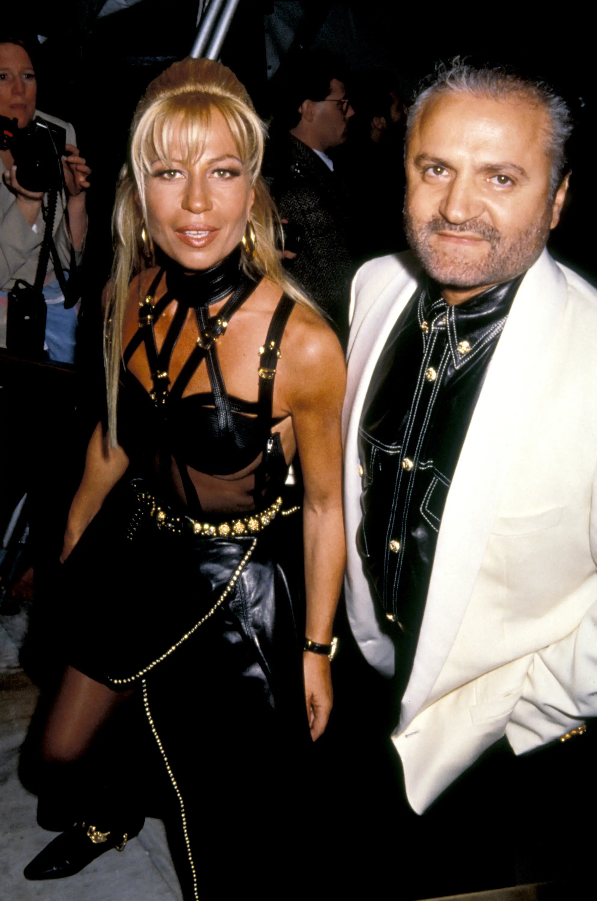 Donatella and Gianni Versace pictured in 1993 (Ron Galella/Ron Galella Collection via Getty Images)