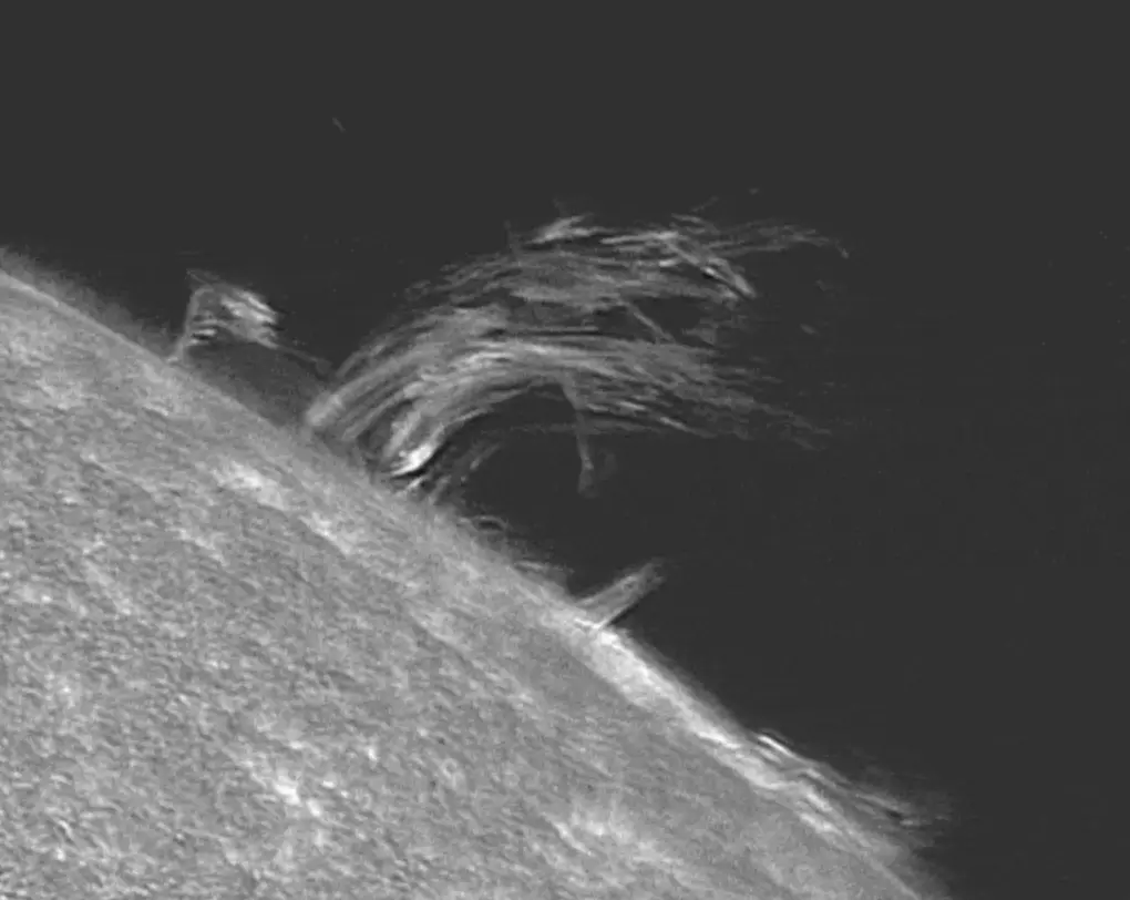 Apollo Lasky caught the incredible clip on his backyard solar telescope.