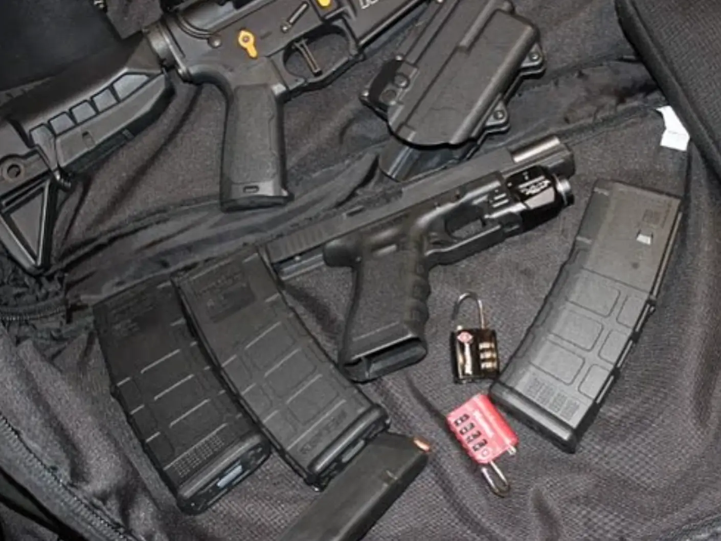 A cache of guns was discovered (Department of Justice)