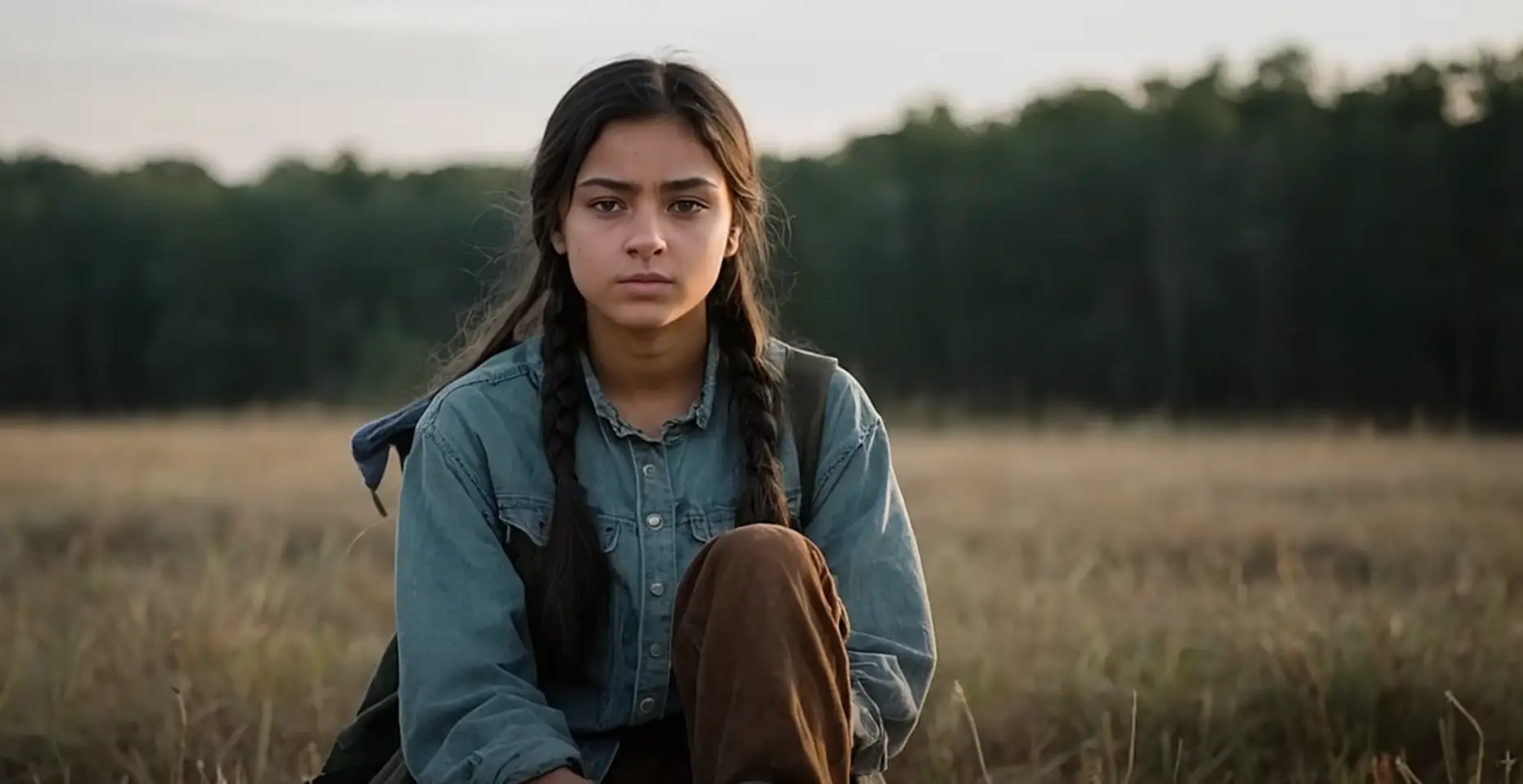 Katniss is pictured as being smaller and much darker than Jennifer Lawrence's version. (YouTube/Screen AI)