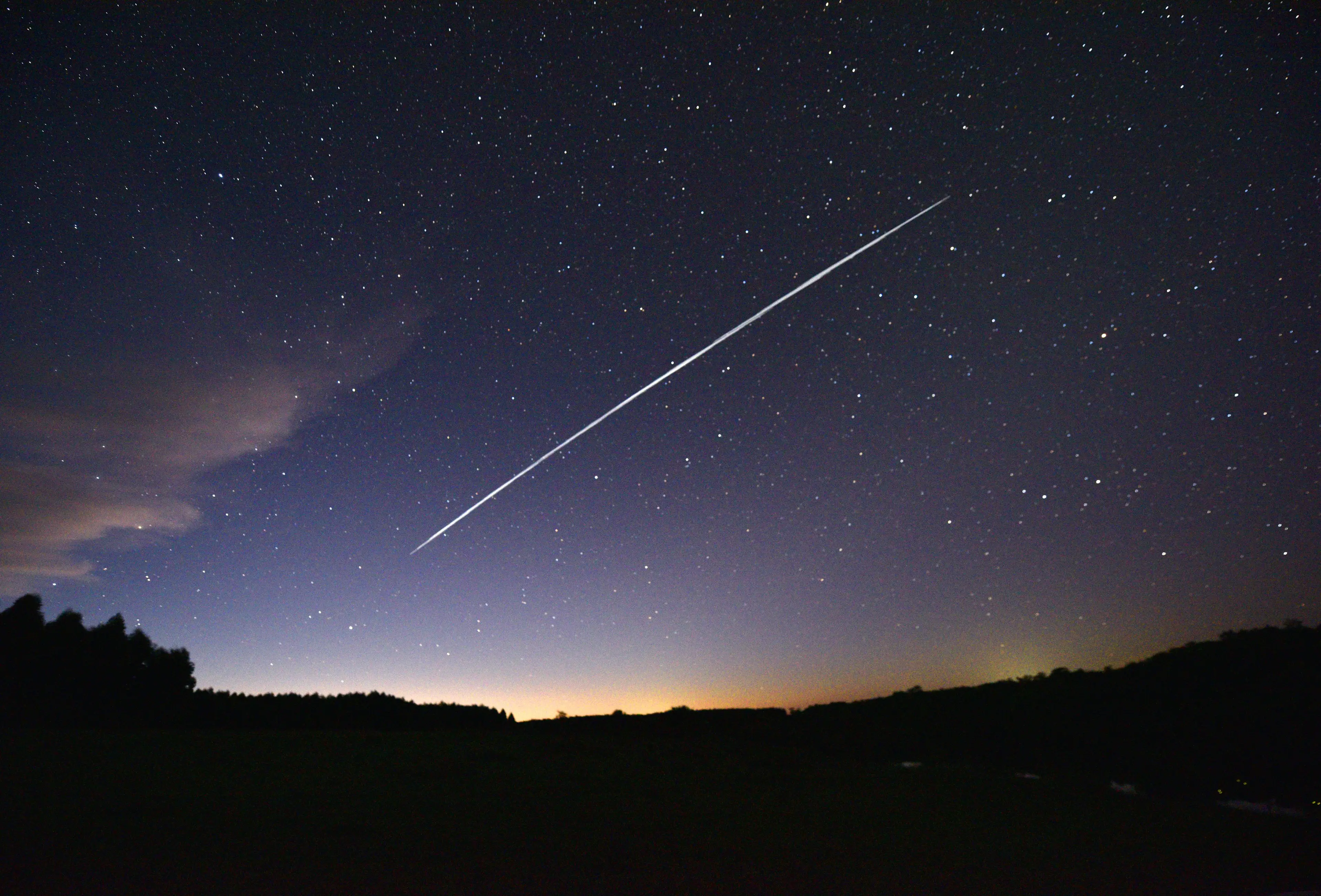 Starlink satellites spotted over Uruguay (MARIANA SUAREZ/AFP via Getty Images)