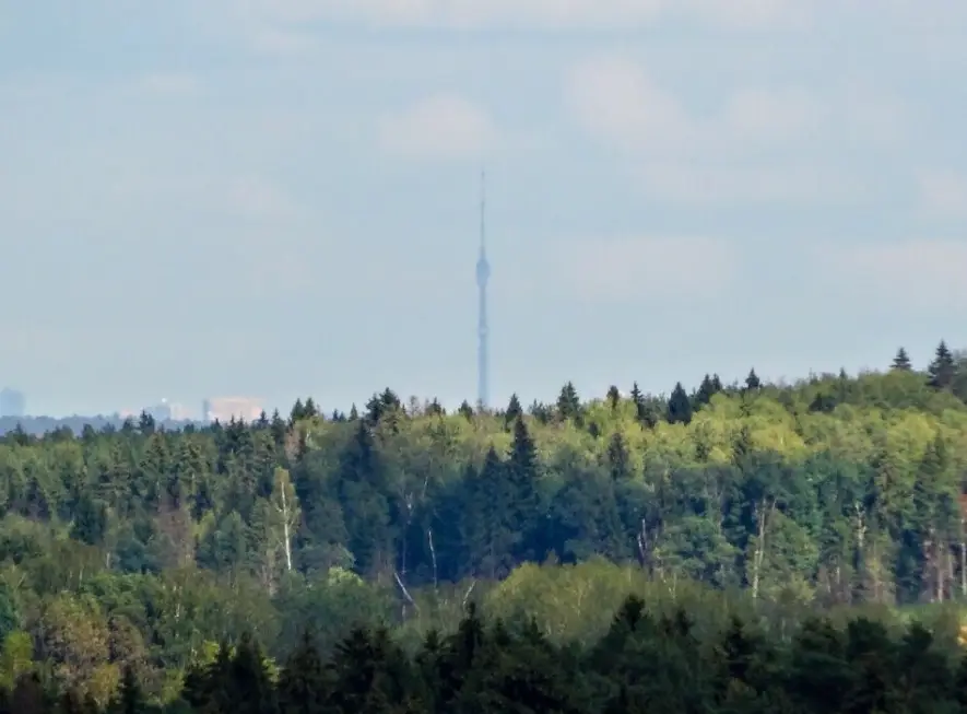 The radio tower as viewed from Moscow (Historicflix)