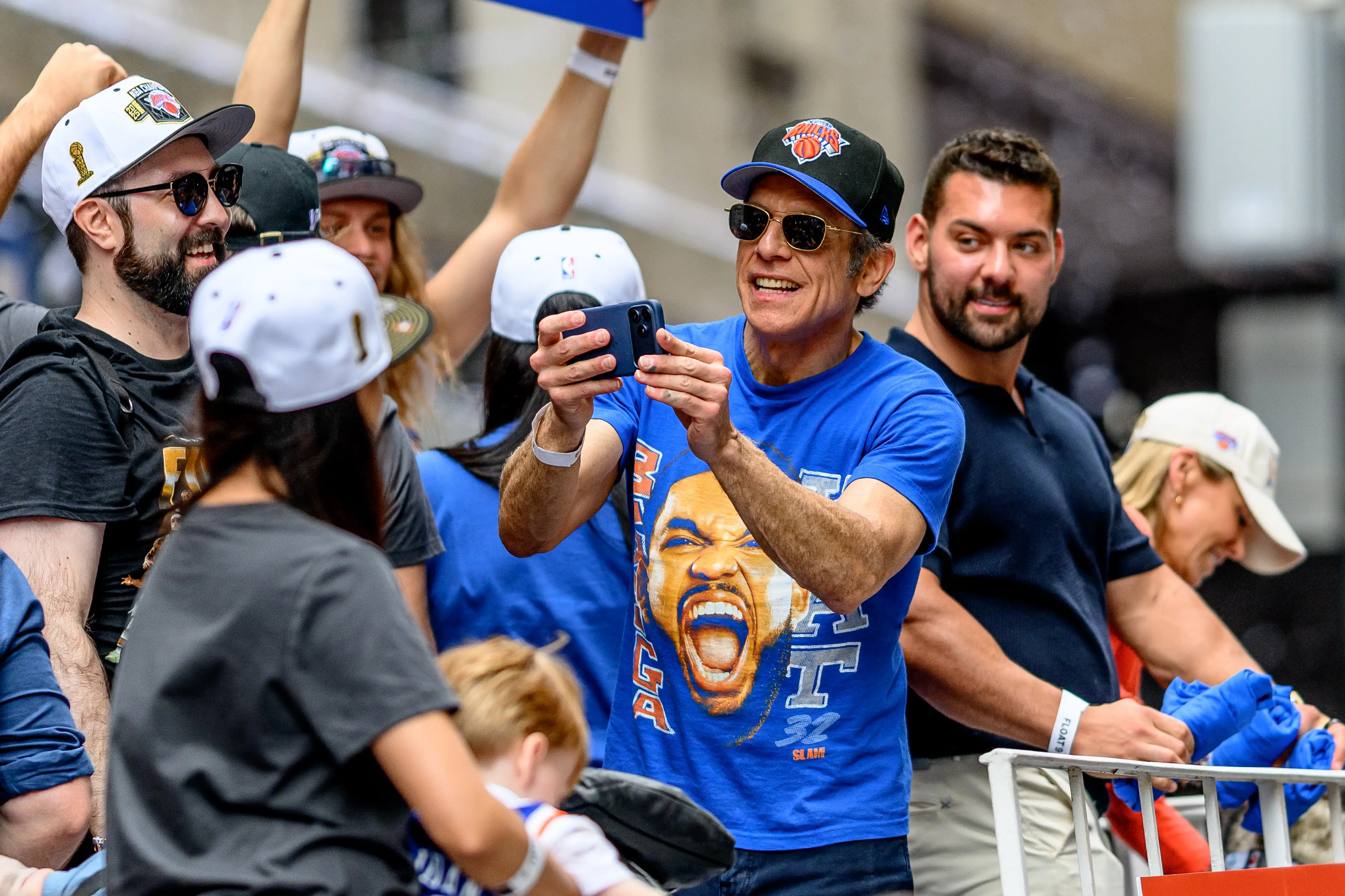 Ben Stiller could hardly contain his joy (Roy Rochlin/Getty Images)