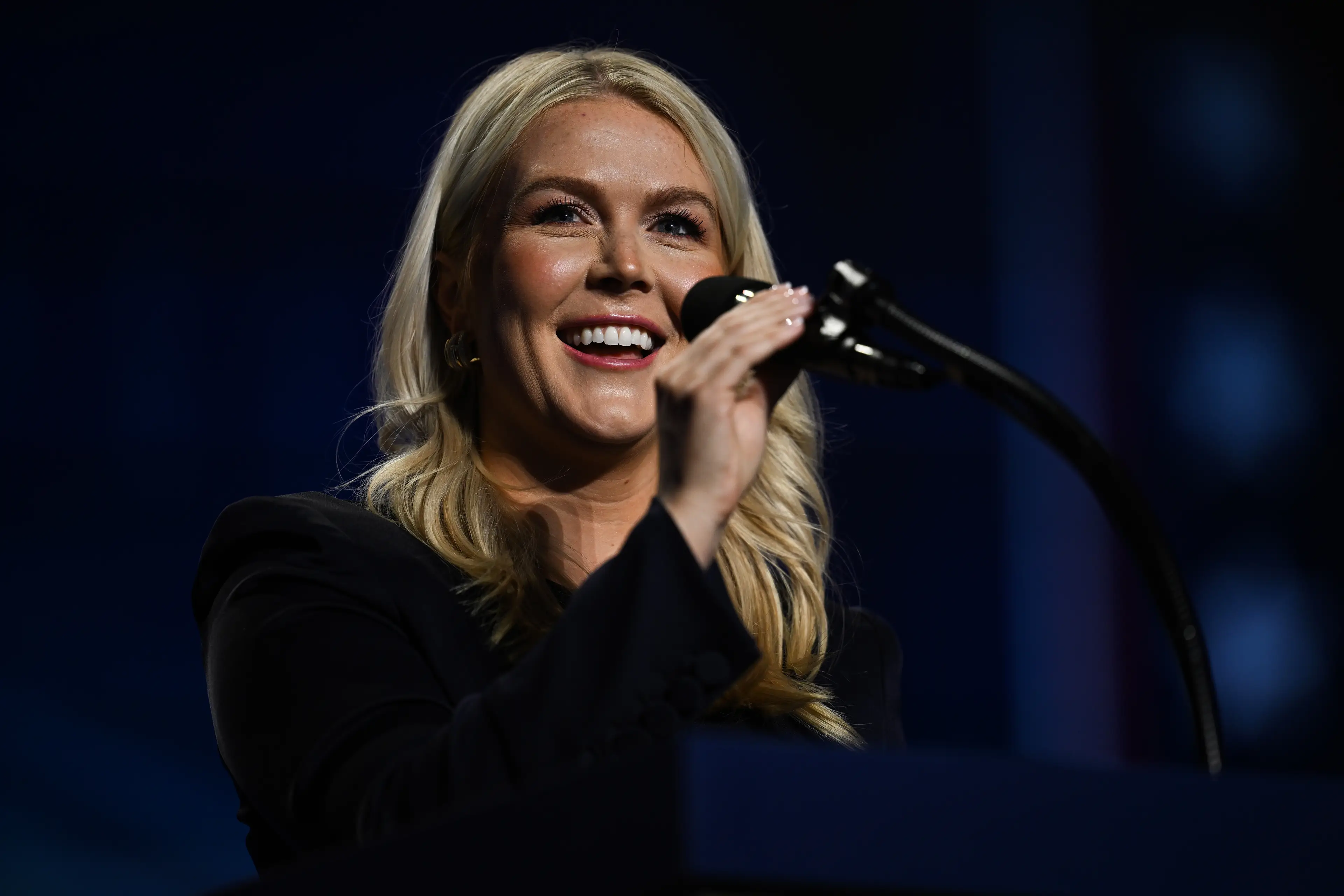 Karoline Leavitt is no longer Donald Trump's press secretary (Brandon Bell/Getty Images)