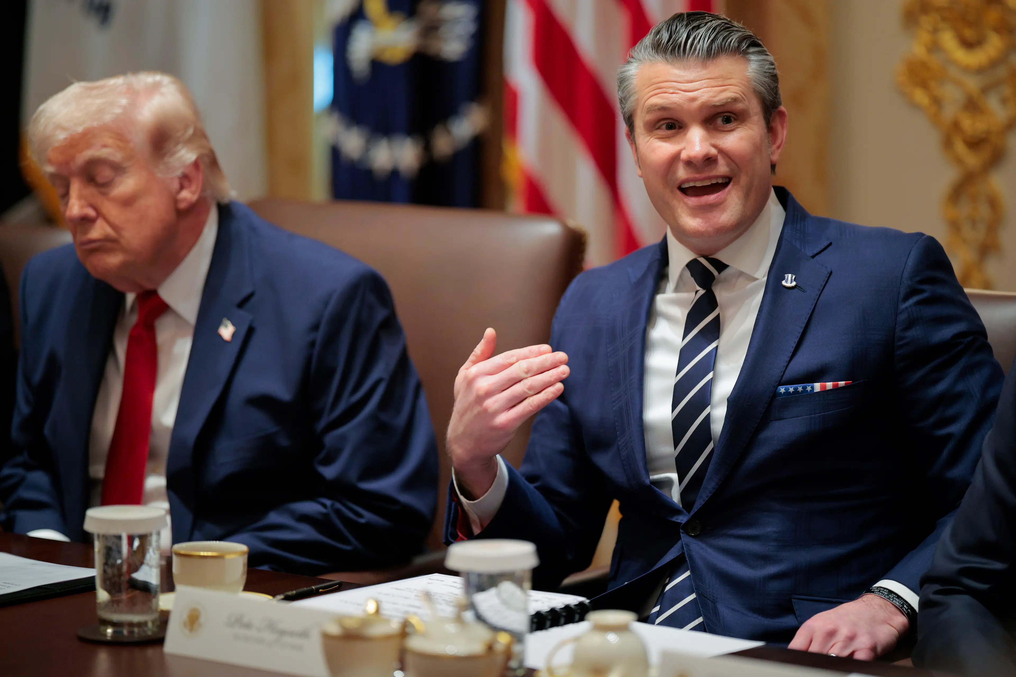 Hegseth (R) has said Iran could strike the UK (Chip Somodevilla/Getty Images)