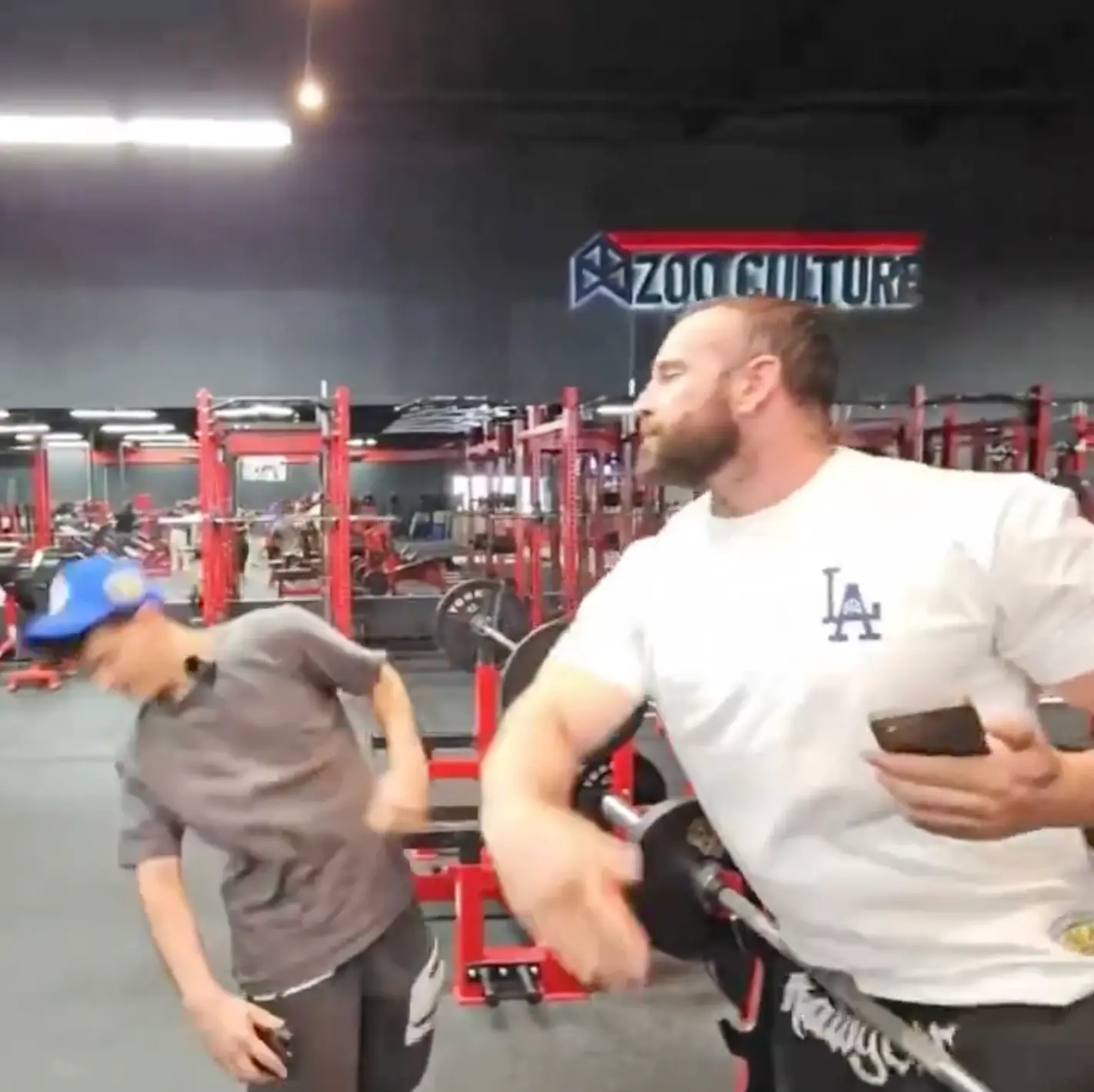 A recent prank involving a bodybuilder went very wrong. (X/@HappyPunch)