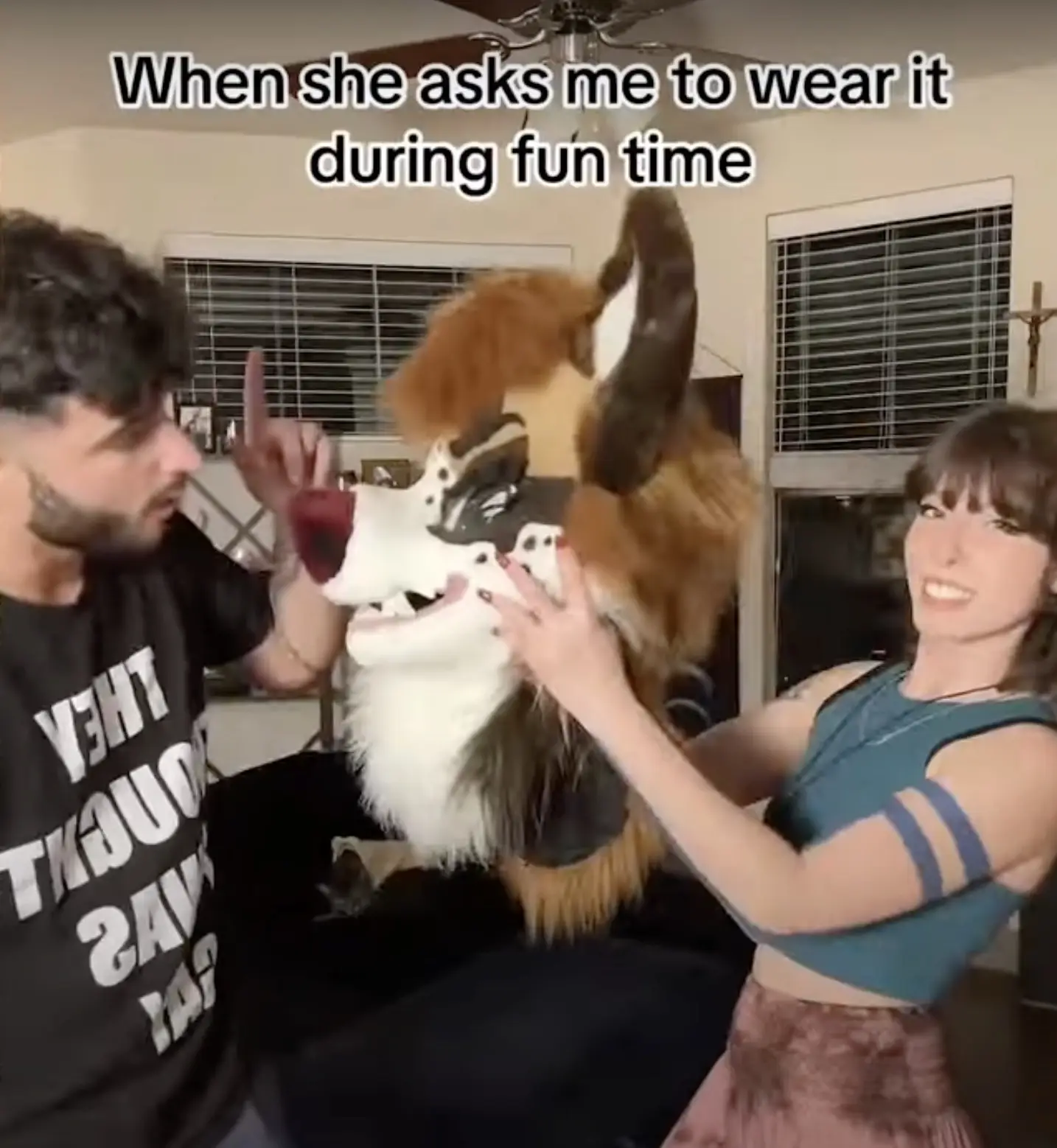 The pair post furry content online. (TikTok/@jadethefurr)