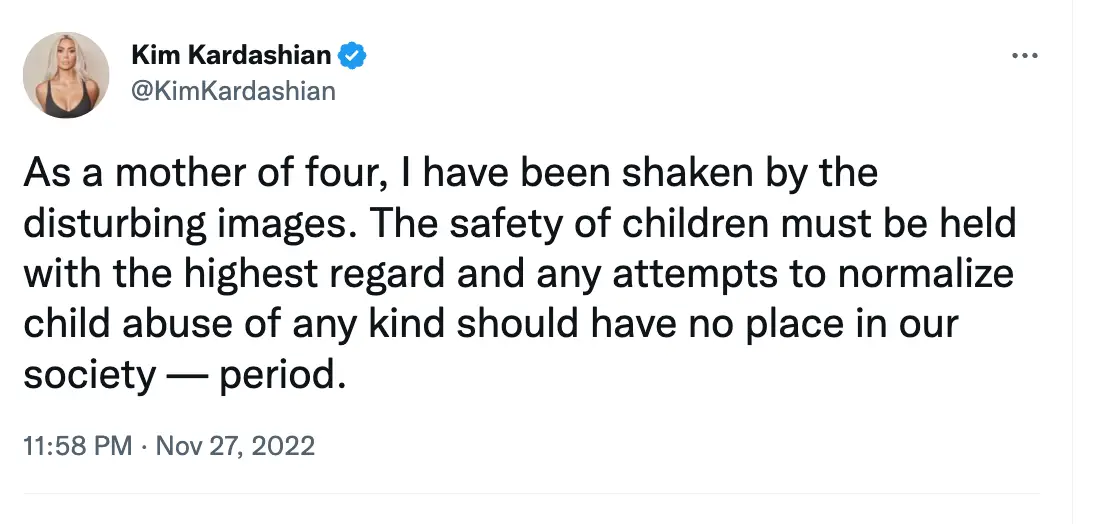 Kardashian strongly condemned the campaign.