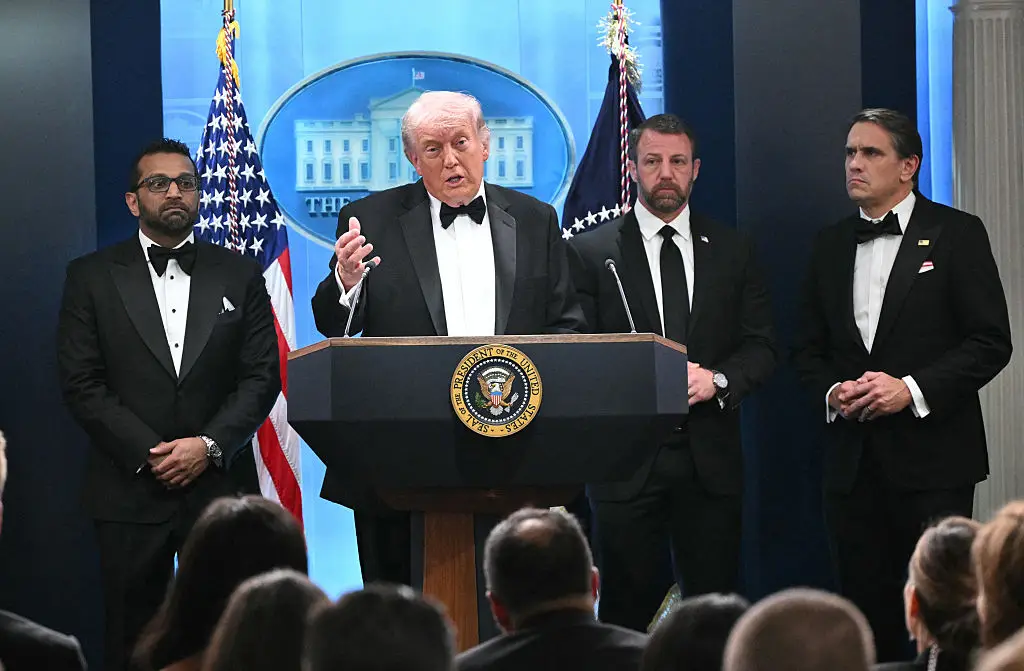 Donald Trump addressed reporters following the shooting (Mandel NGAN / AFP via Getty Images)