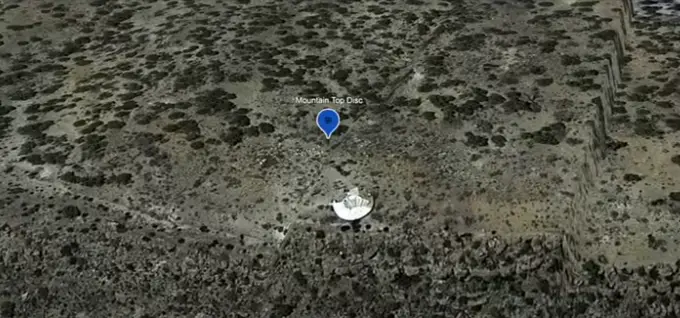 Some suspected the disc was a crashed UFO (Google Maps/YouTube/MrMBB333)