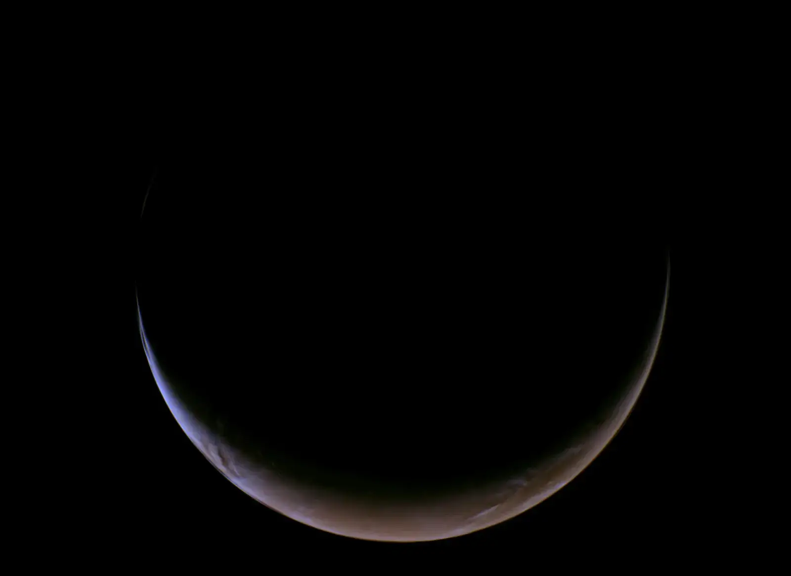 A view of a crescent Mars was captured NASA/JPL-Caltech/ASU