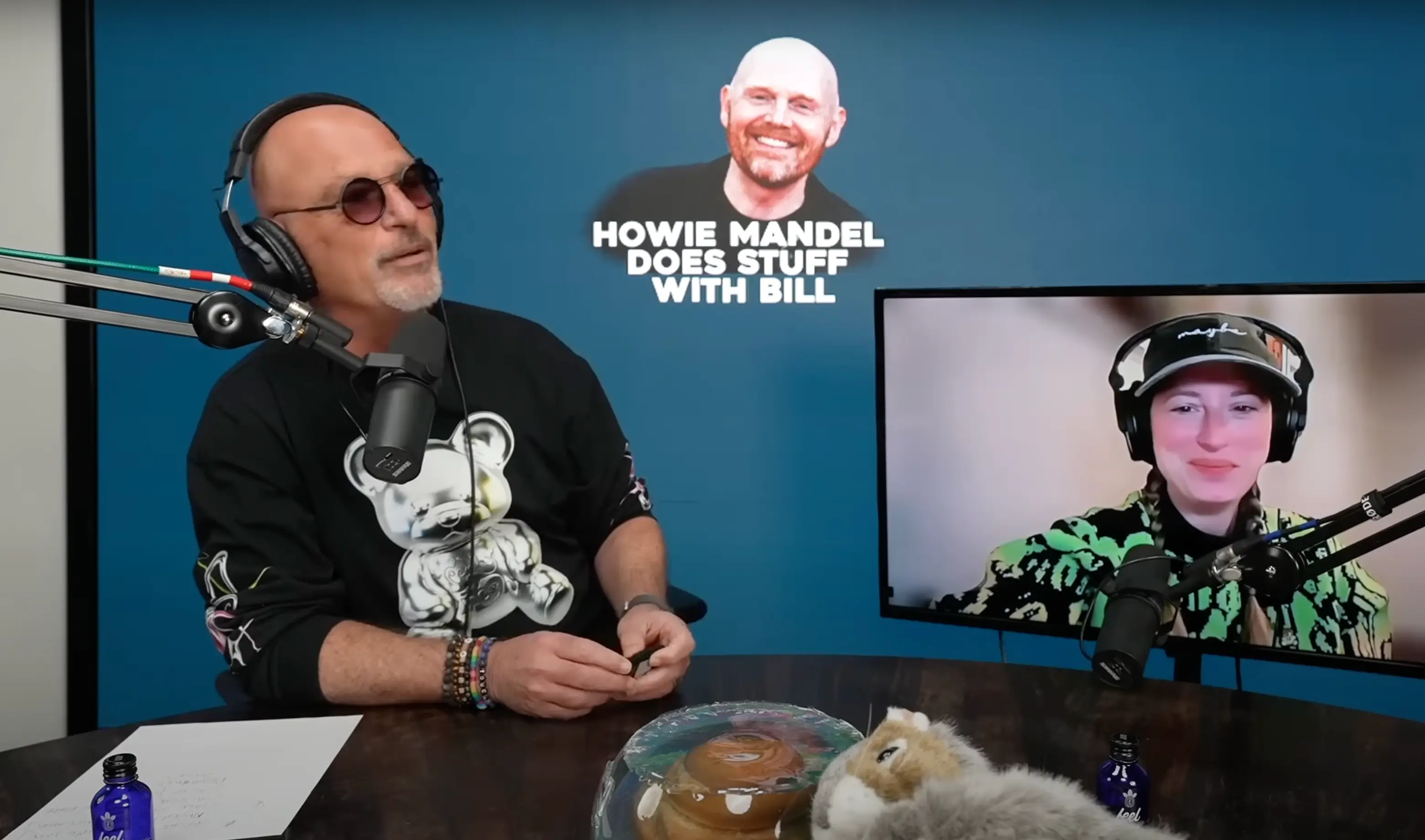 Howie Mandel's production team made a rookie mistake in projecting Bill Burr's photo in the studio instead of Corgan's, but it may well have made the episode (YouTube/Howie Mandel Does Stuff)