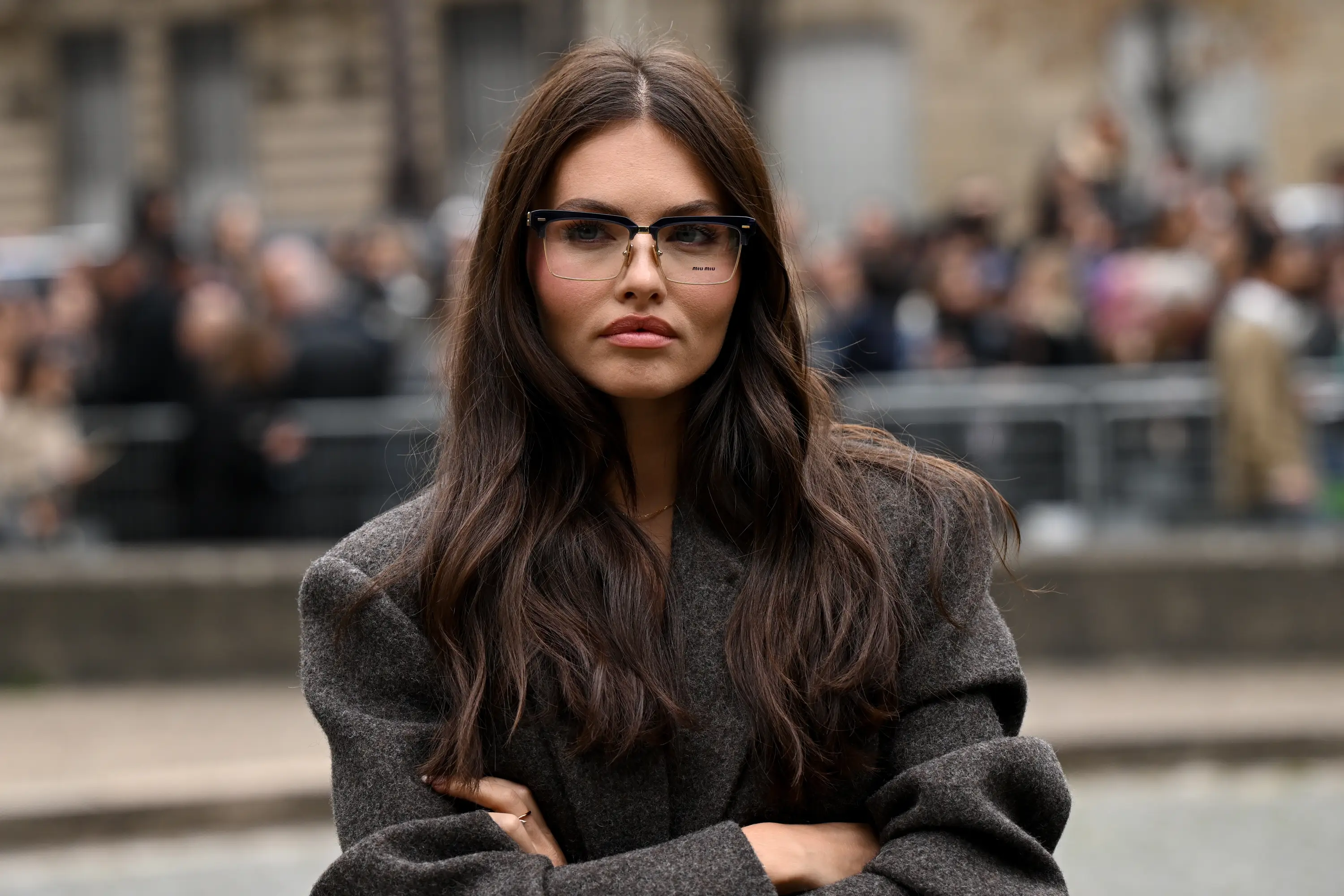 Blondeau made an appearance at Paris Fashion Week (Gilbert Flores/WWD via Getty Images)