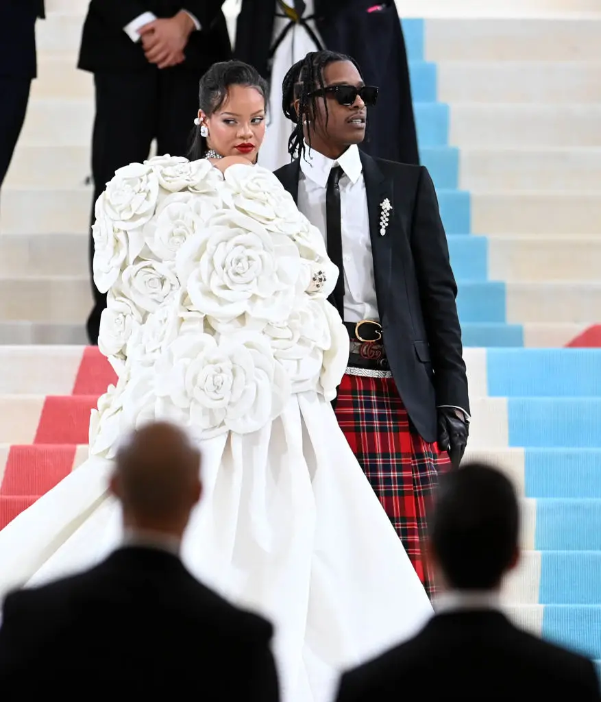 Rihanna and A$AP Rocky at the Met Gala in 2023 (GWR/Star Max/GC Images)