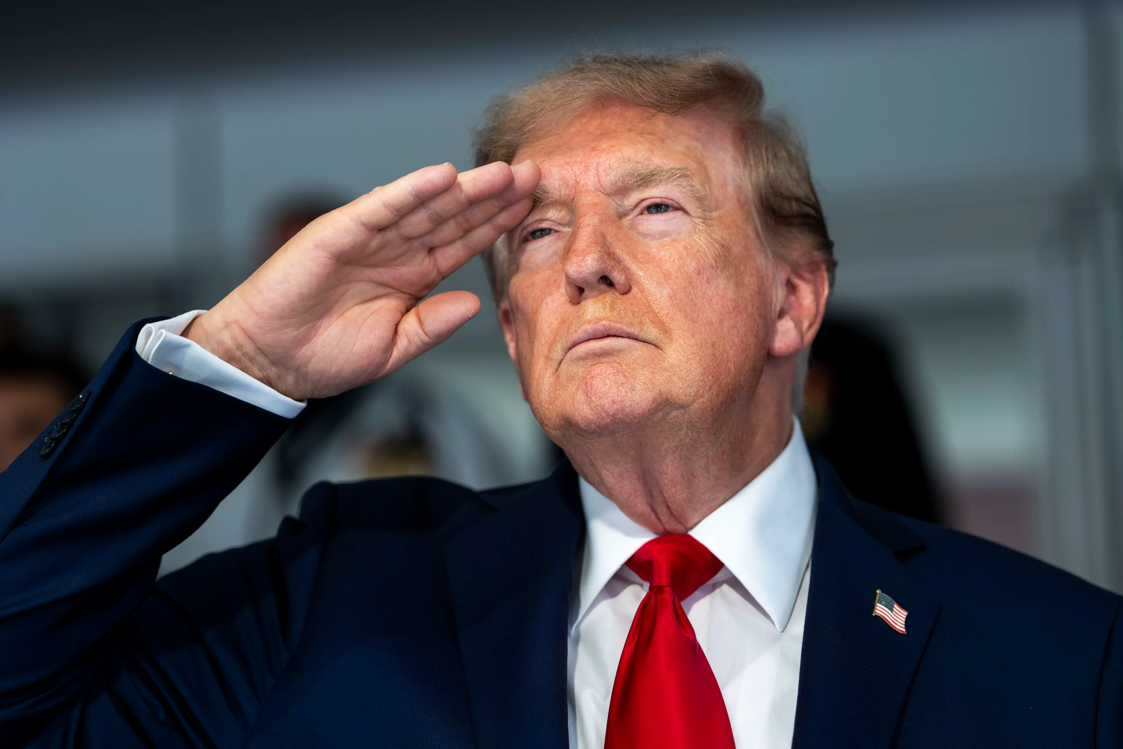 Trump blames his orange-y complexion on lightbulbs. (Doug Mills - Pool/Getty Images)