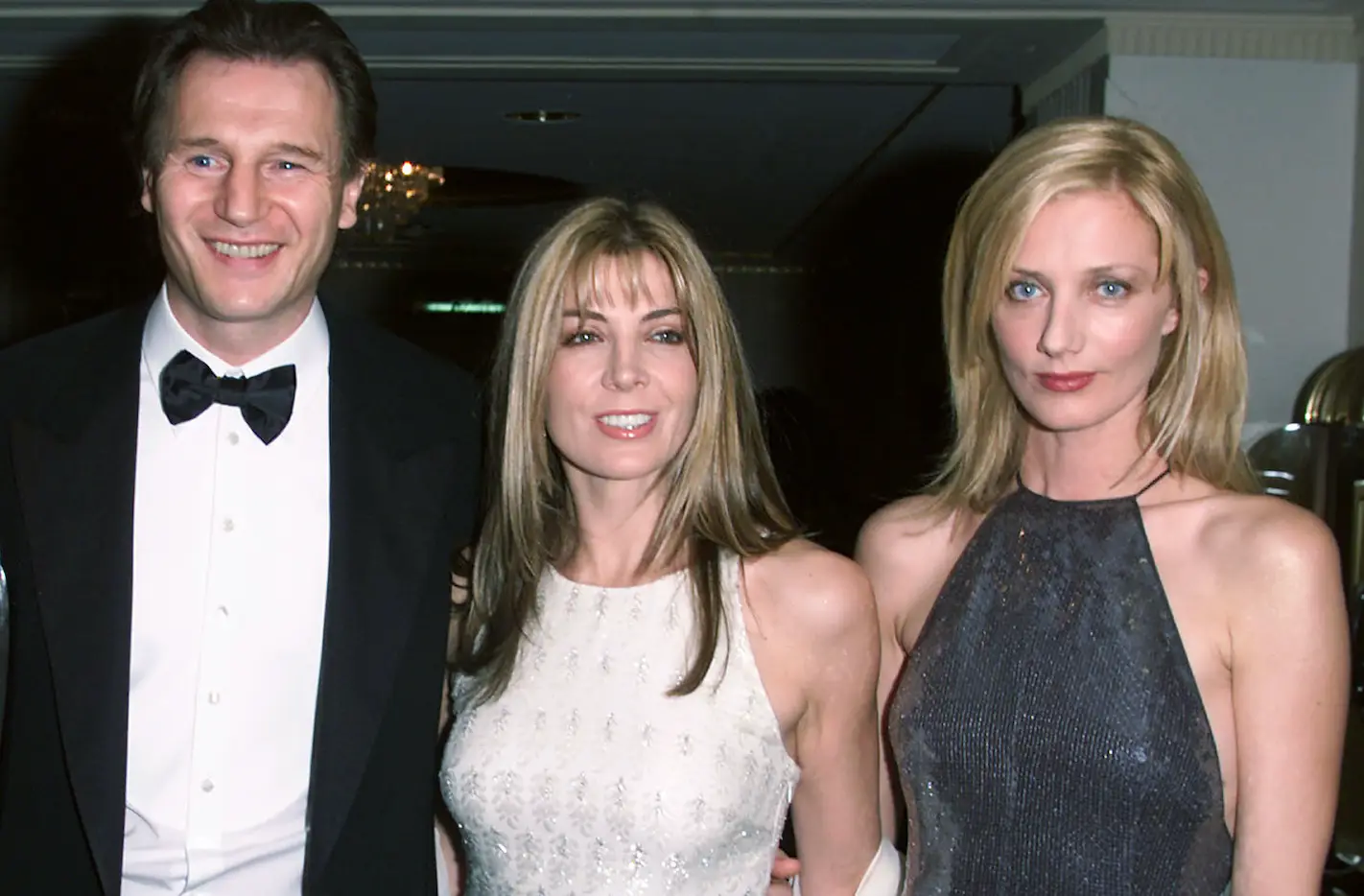 Liam Neeson and his then wife Natasha Richardson with her sister Joely Richardson (right) (Nick Elgar/Getty Images)