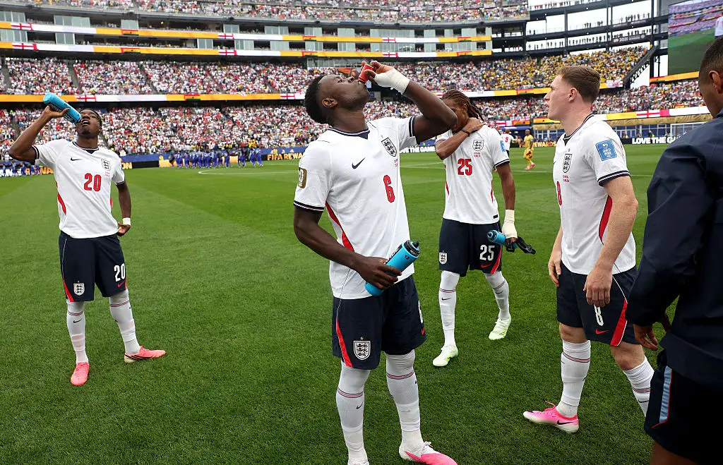 Fans booed as the England vs Ghana match was stopped for hydration breaks last night (June 23). (Eddie Keogh - The FA/The FA via Getty Images)