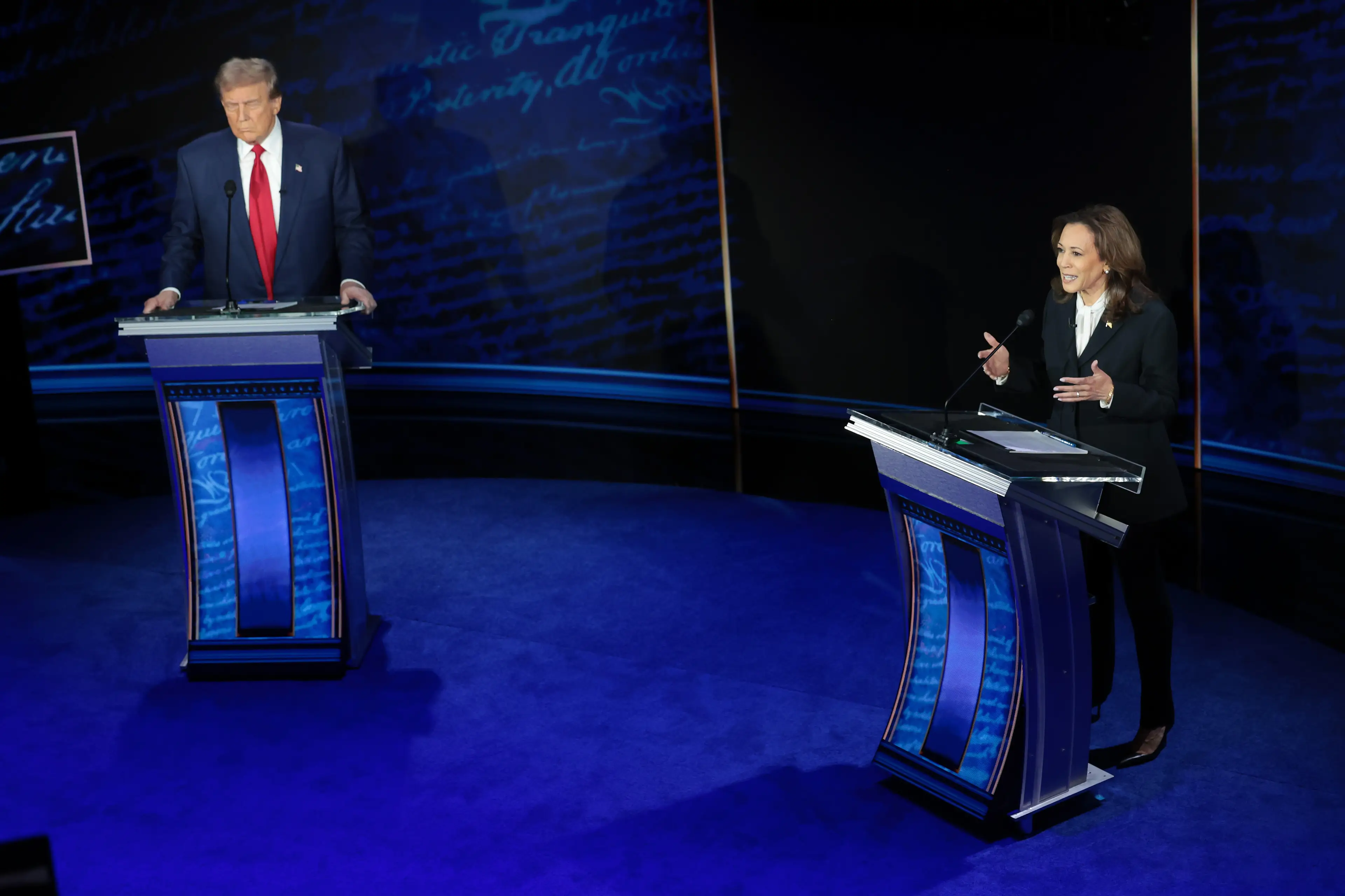 Harris and Trump debated tonight in Philadelphia. (Win McNamee/Getty Images)