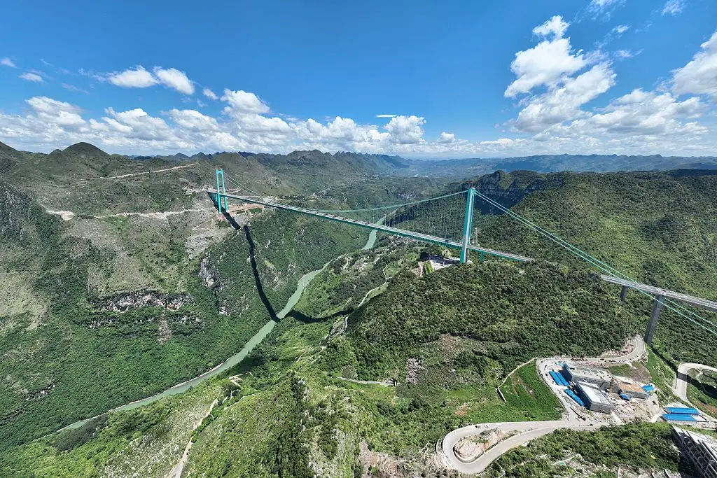 It's hoped the impressive bridge will turn the province into a tourism destination (Qu Honglun/China News Service/VCG via Getty Images)