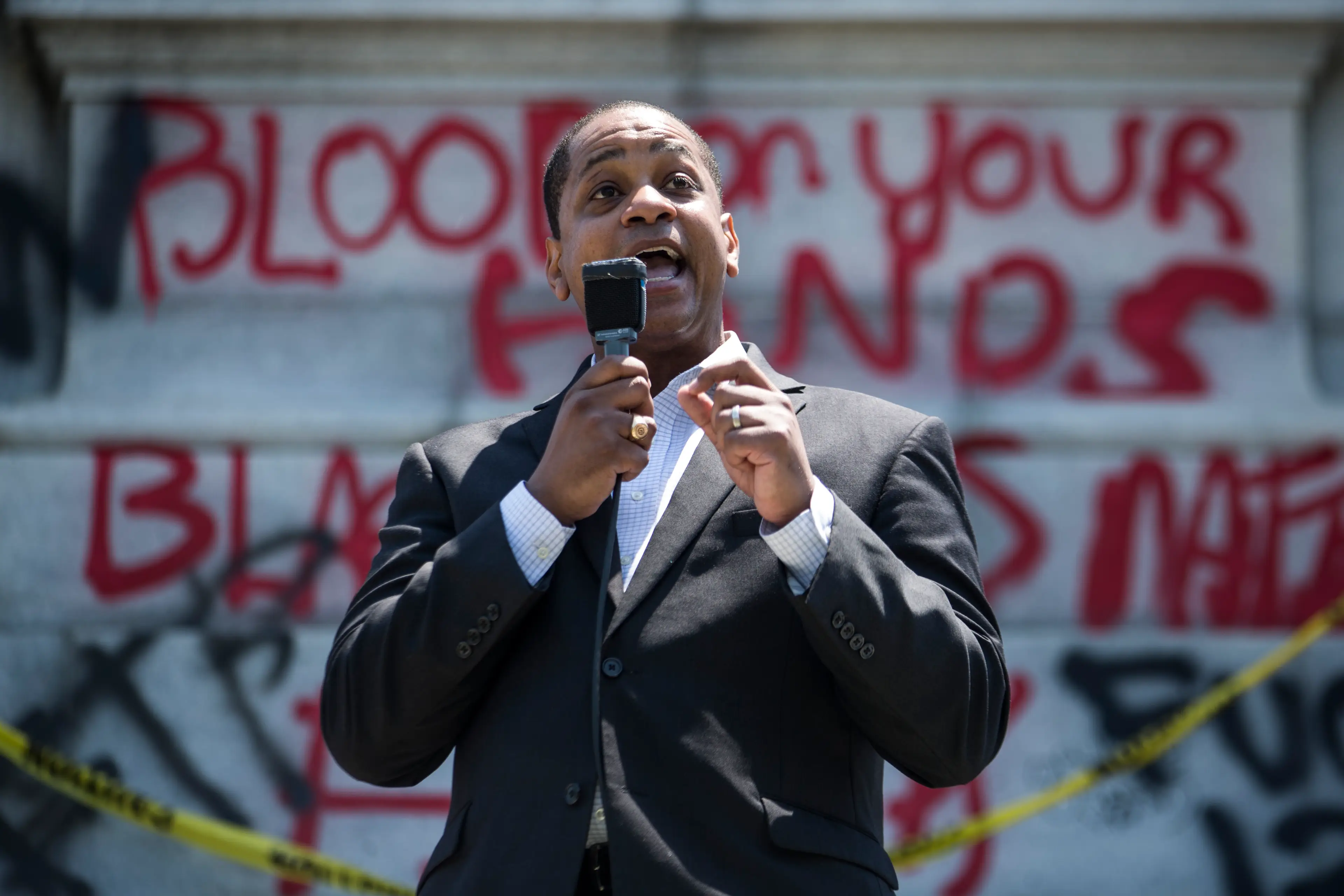 Justin Fairfax was defeated in the 2021 Virginia Governor race after sexual assault allegations emerged (Zach Gibson/Getty Images)