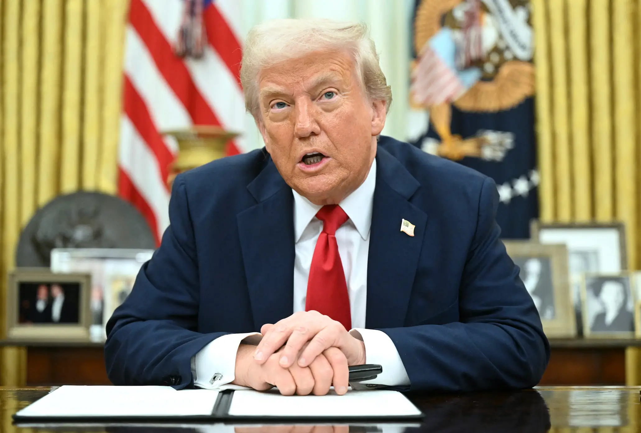 Trump said he had given Woods his blessing (SAUL LOEB/AFP via Getty Images)