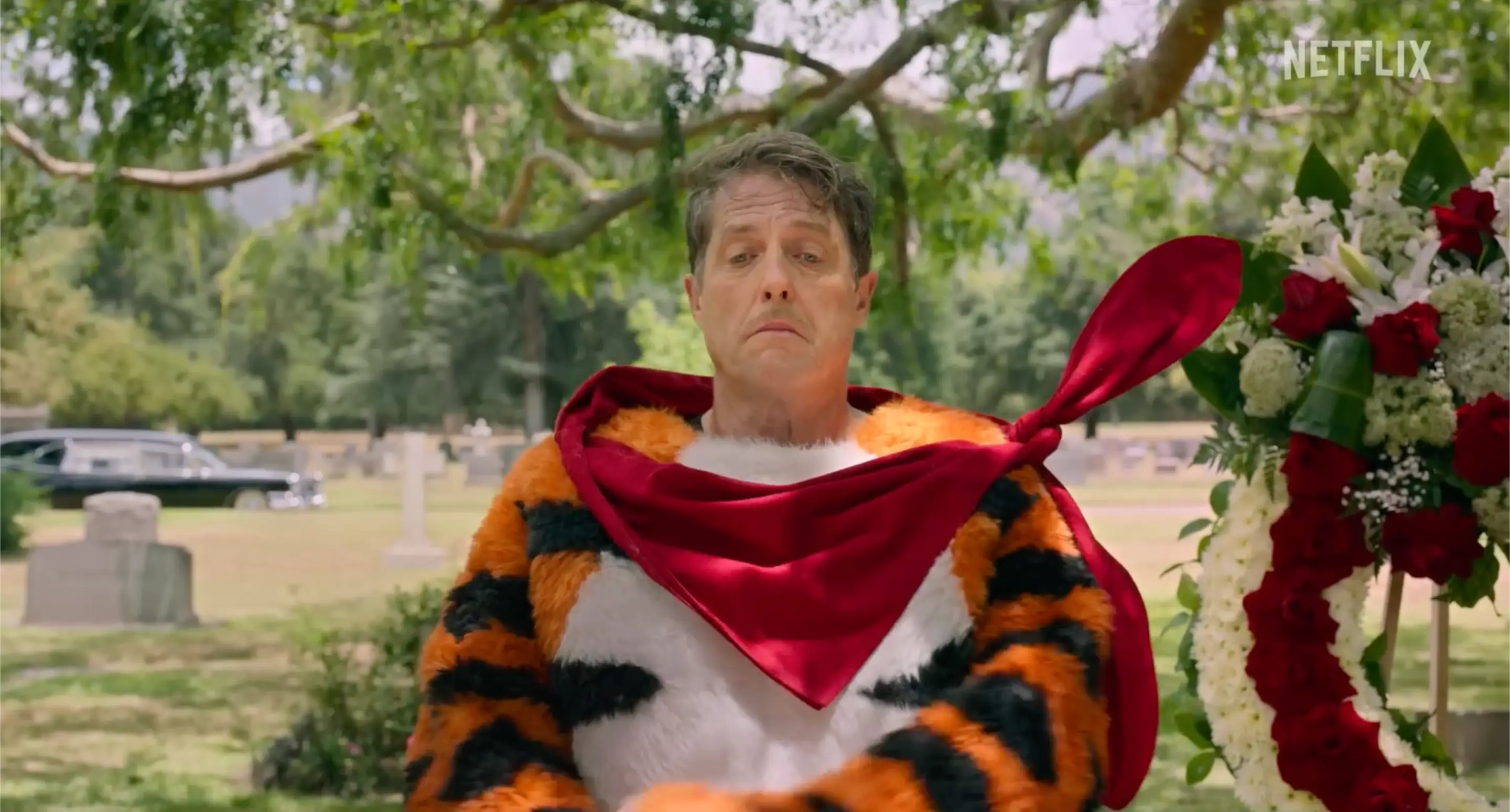 Hugh Grant in Unfrosted. (Netflix)