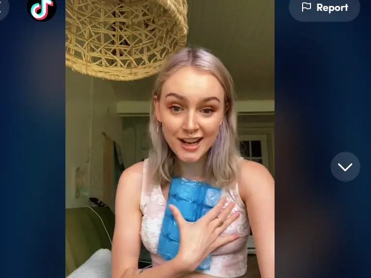 TikToker Shows Frozen Pea Sleep Hack.