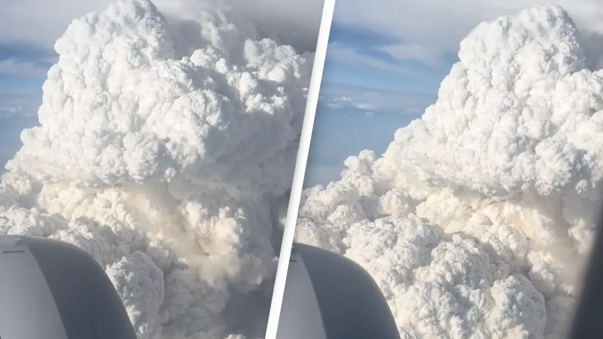 Terrifying footage from plane shows what wildfires look like 30,000ft in the air