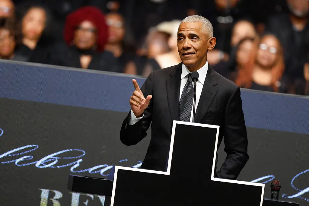 Obama joked he would be a good first contact for the aliens (Photo by Kamil Krzaczynski / AFP via Getty Images)