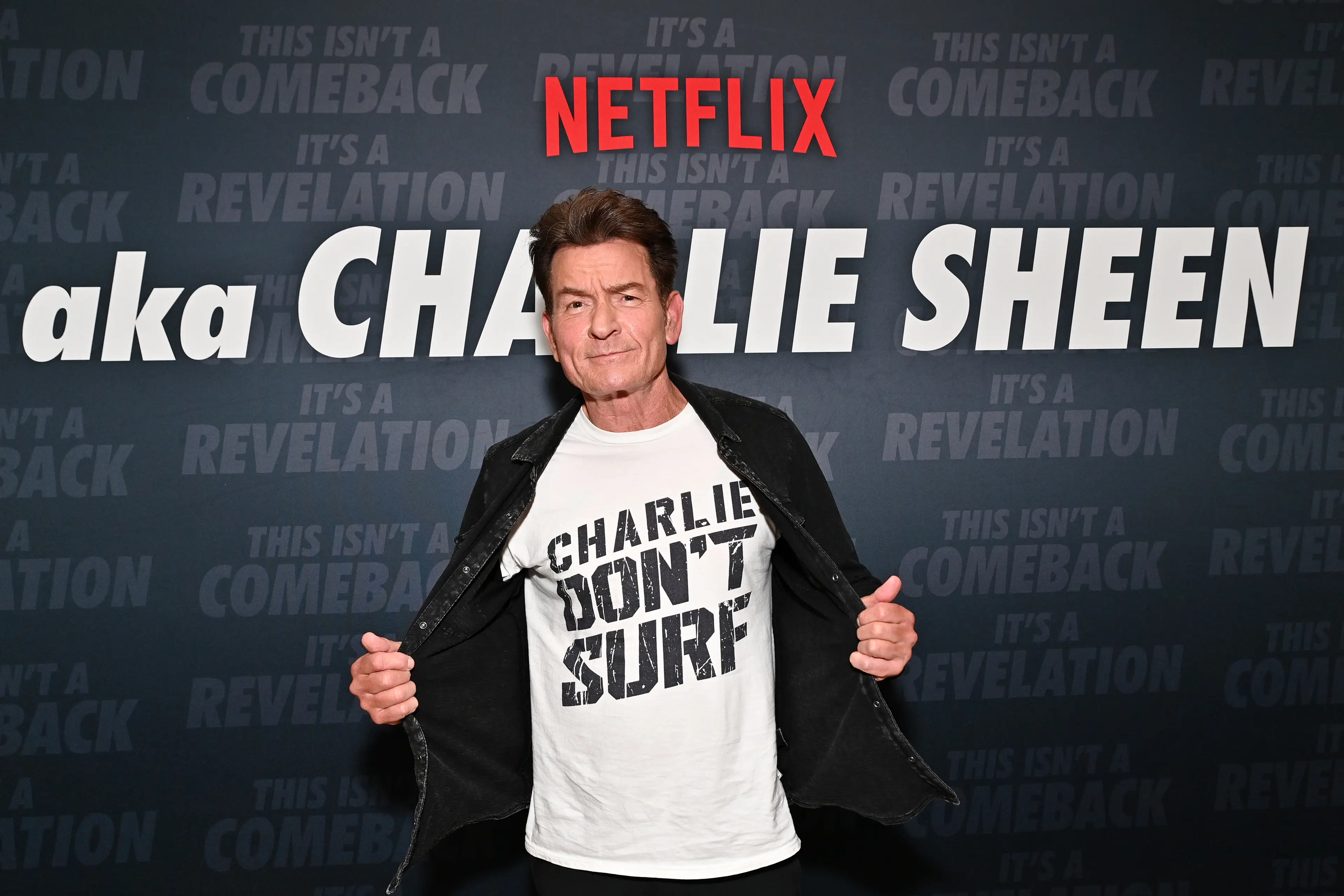 Charlie Sheen spoke about experimenting with men (Jerod Harris/Getty Images for Netflix)
