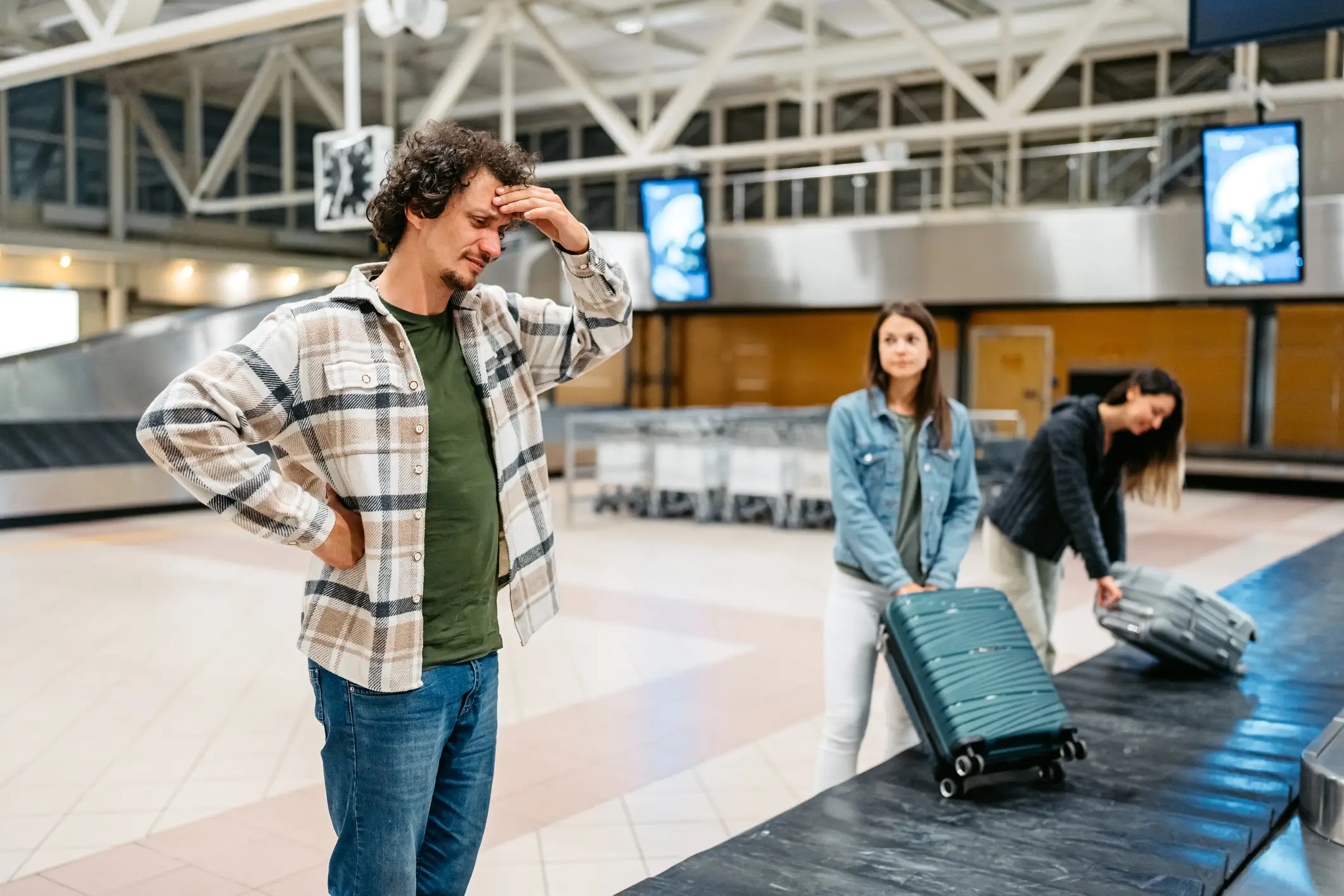 Lads, if you're ever at an airport and see a girl you think looks cute maybe don't be a creep? (Getty stock)