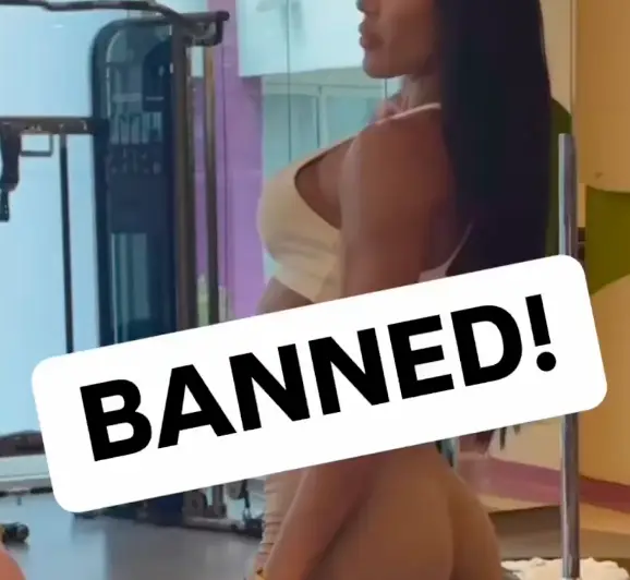 Swoll shared in an update that she had been banned from gyms (X/@TheJoeySwoll)
