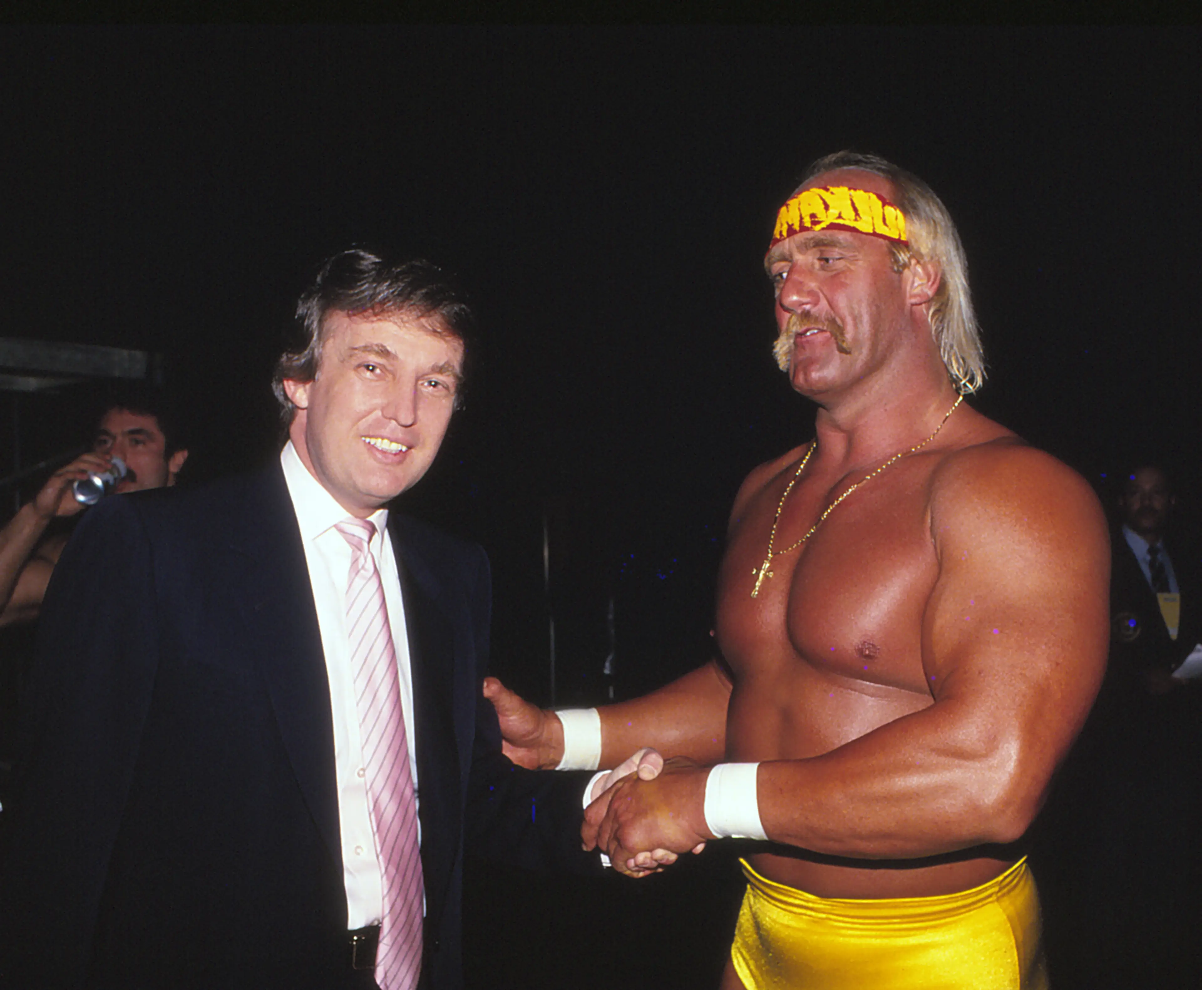 Donald Trump and Hulk Hogan in 1987 (Jeffrey Asher/ Getty Images)